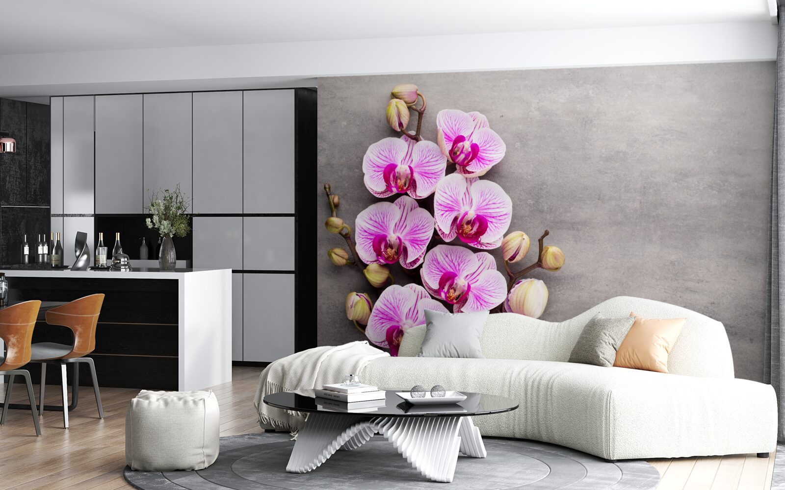 Fototapeta liliowo-biała orchidea