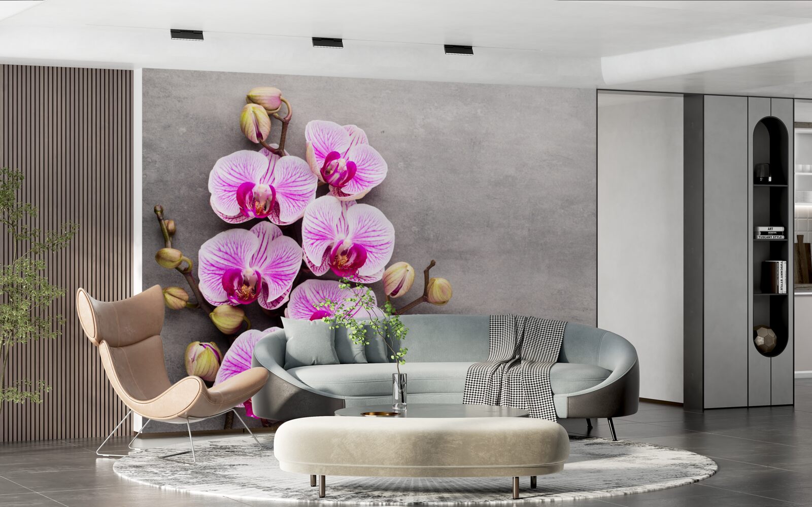 Fototapeta liliowo-biała orchidea