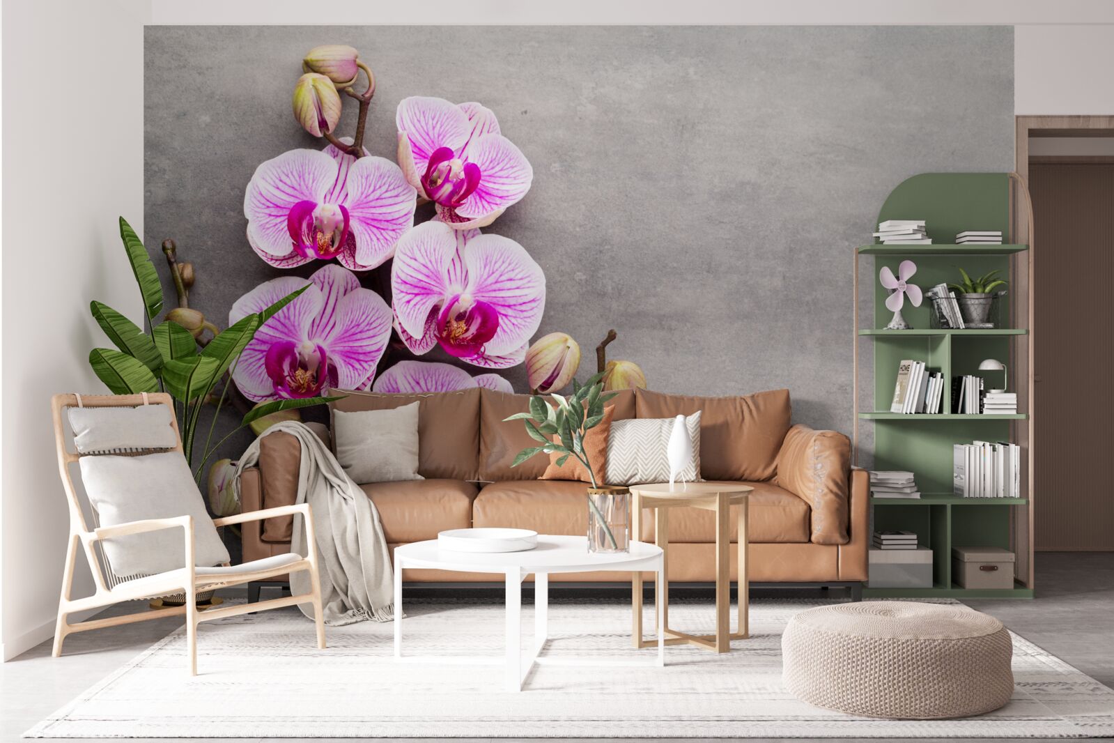 Fototapeta liliowo-biała orchidea