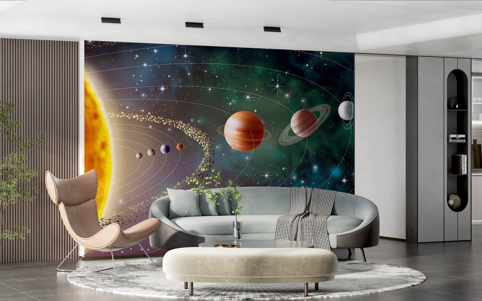 Fototapeta kosmiczna procesja planet przed gwiazdą