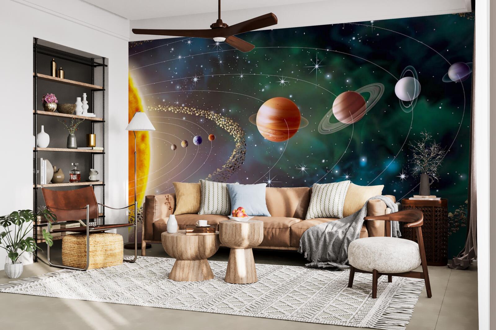 Fototapeta kosmiczna procesja planet przed gwiazdą