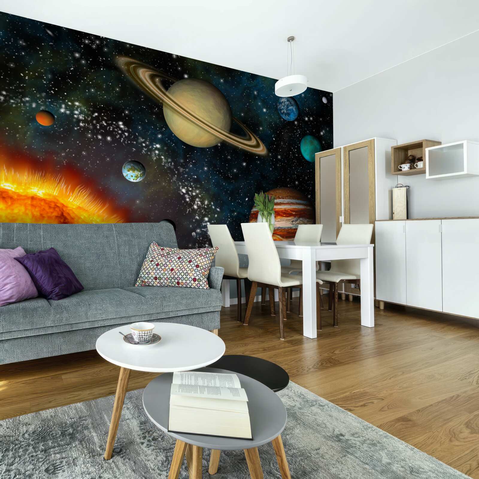 Fototapeta wymiary słońca i planet