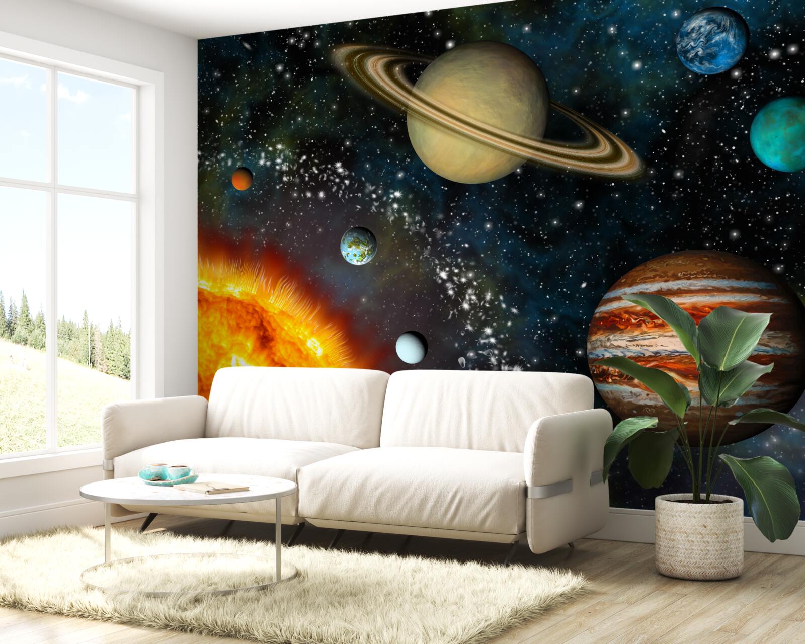 Fototapeta wymiary słońca i planet