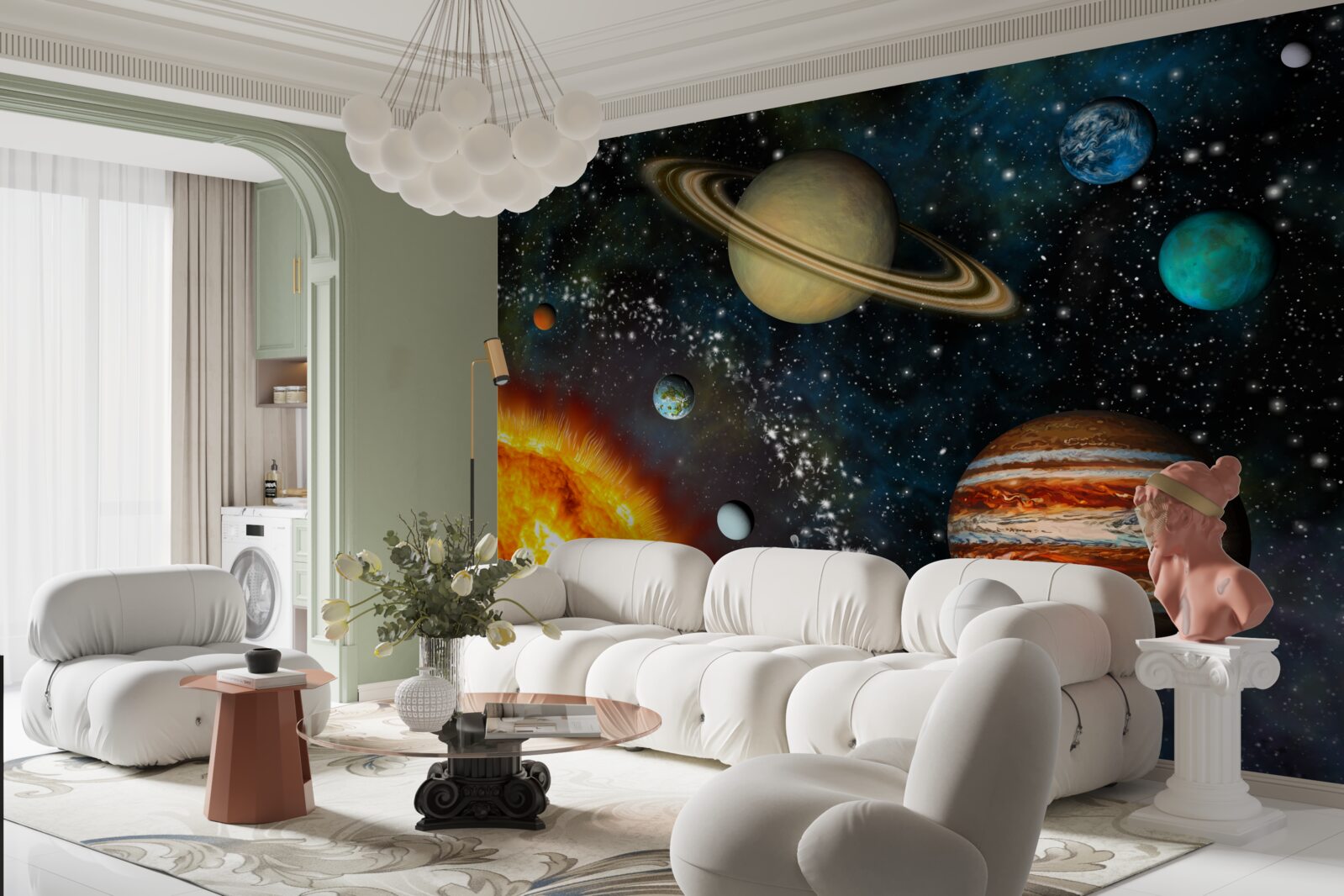 Fototapeta wymiary słońca i planet