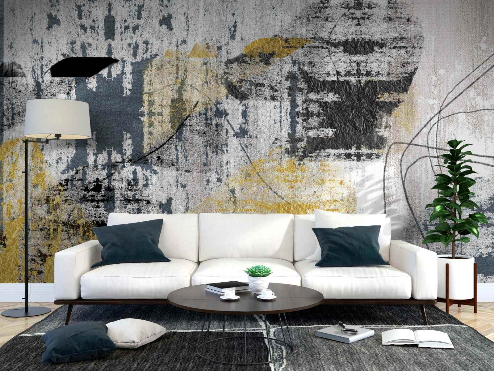 Fototapeta tło utworzone z abstrakcji odcieni czerni i złota