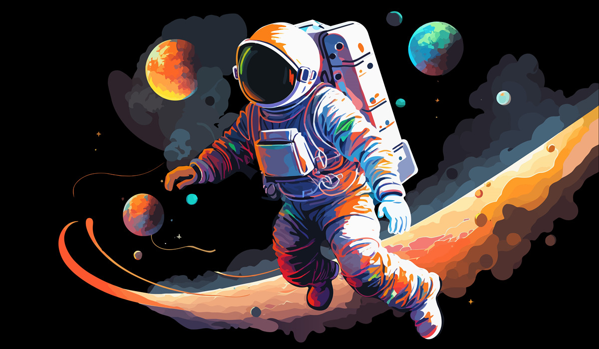 Fototapeta astronauta we wszechświecie