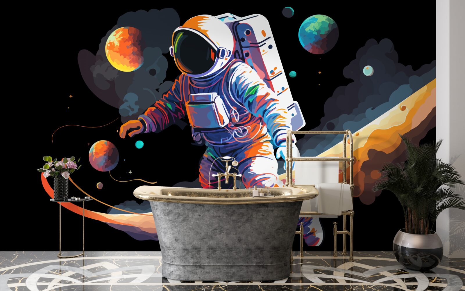 Fototapeta astronauta we wszechświecie