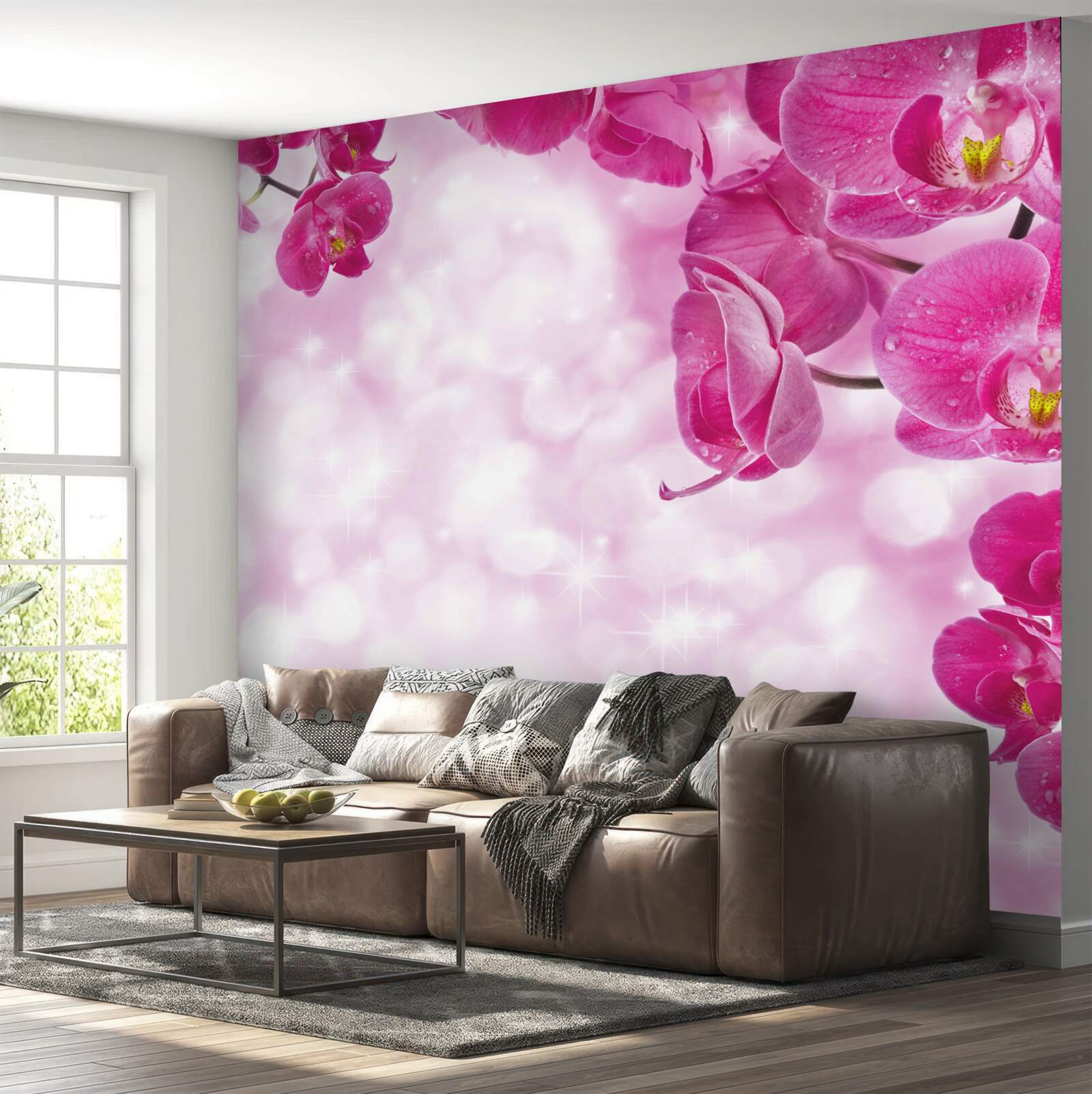 Fototapeta orchidea o delikatnym liliowym odcieniu