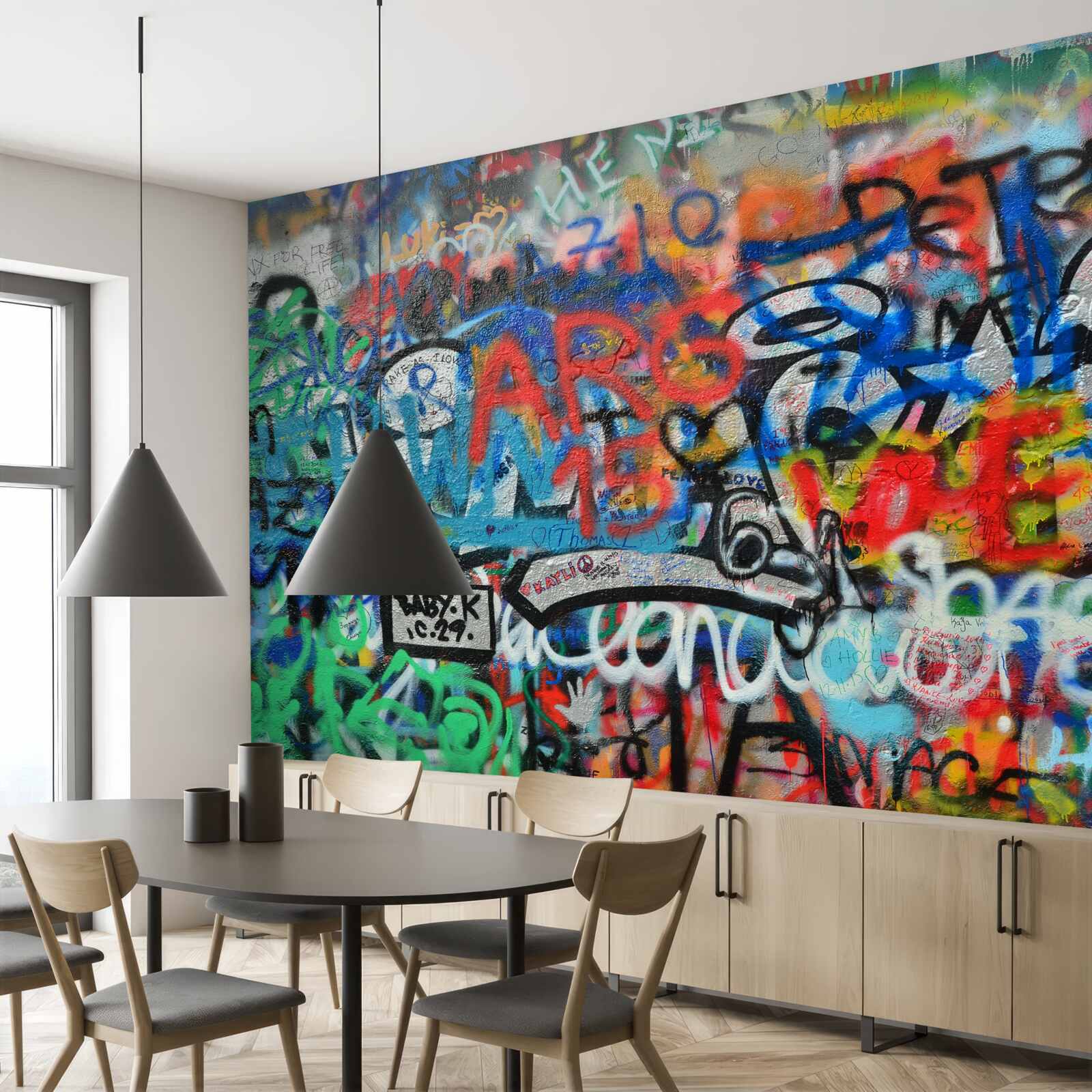 Fototapeta Ściana ozdobiona graffiti