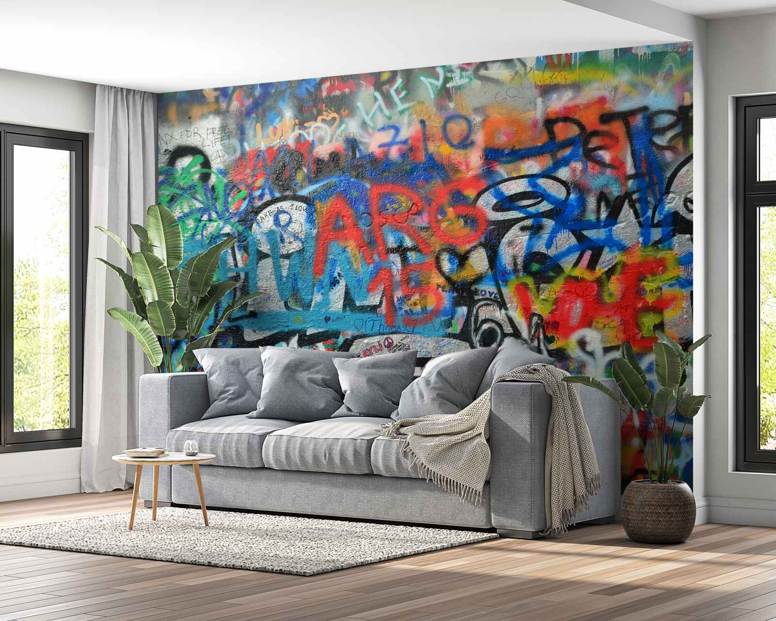 Fototapeta Ściana ozdobiona graffiti
