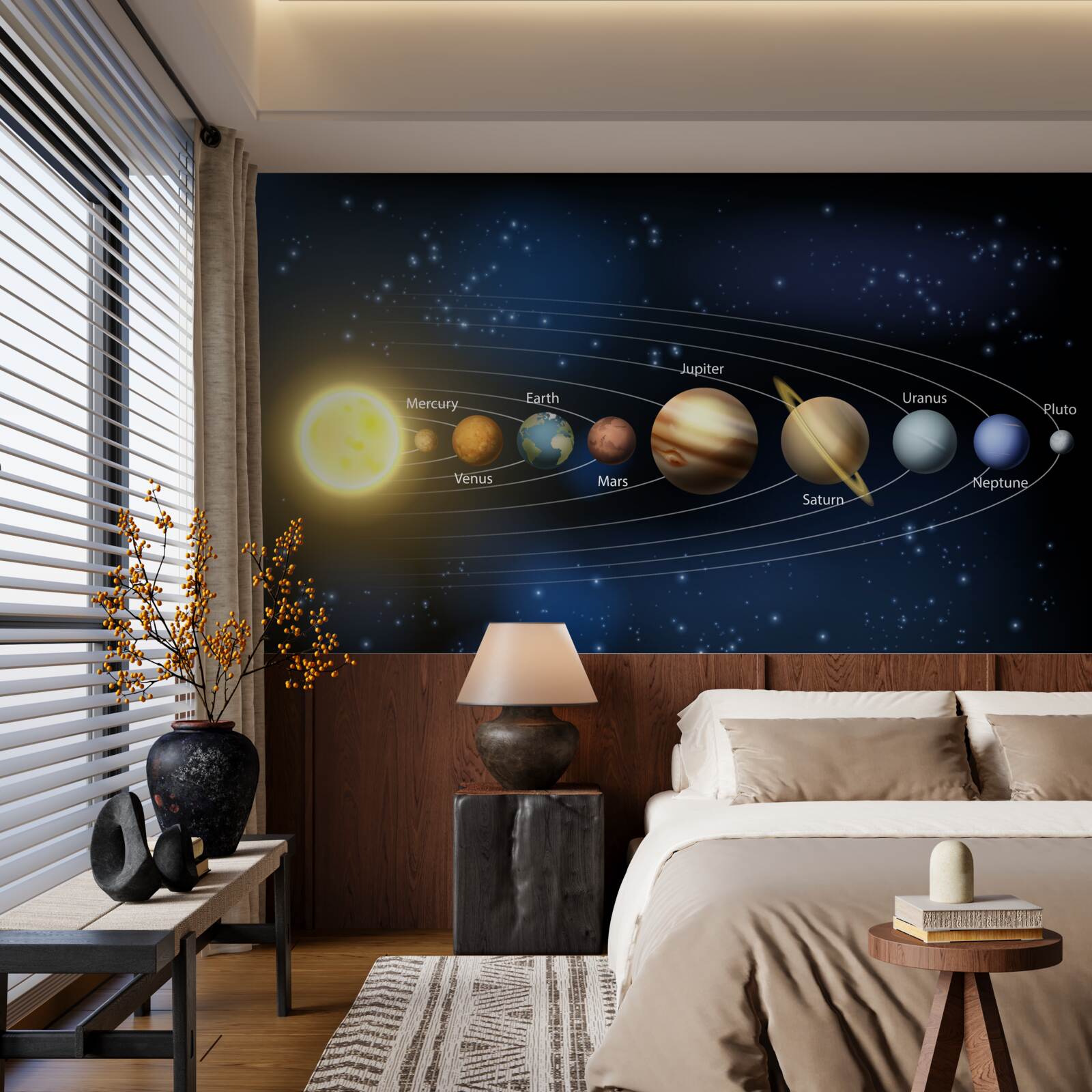 Fototapeta kolejność rotacji planet wokół naszej galaktyki