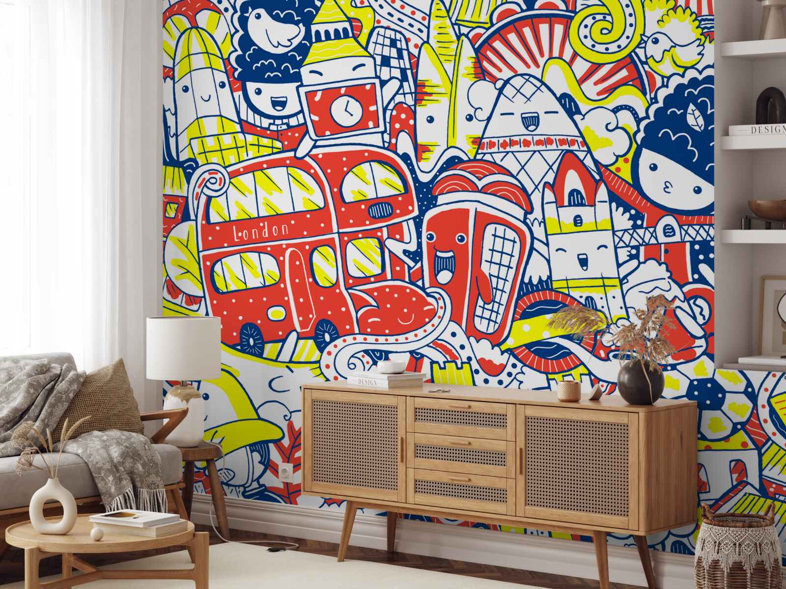 Fototapeta jasne graffiti na ścianie