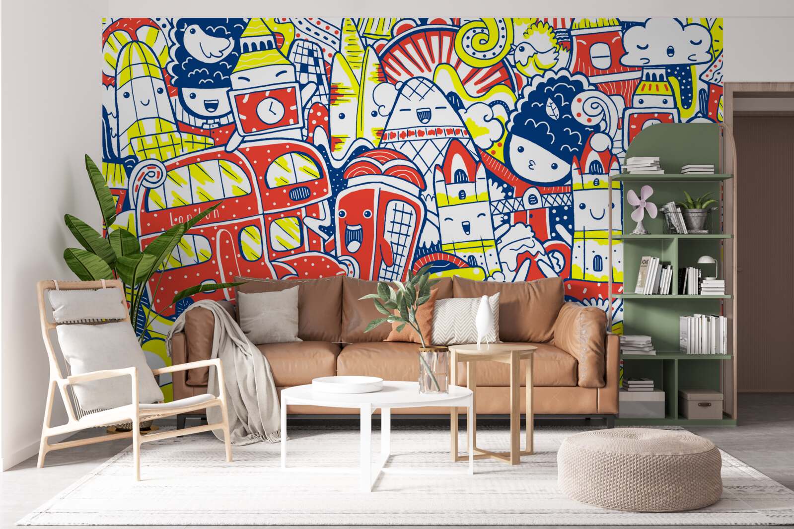 Fototapeta jasne graffiti na ścianie