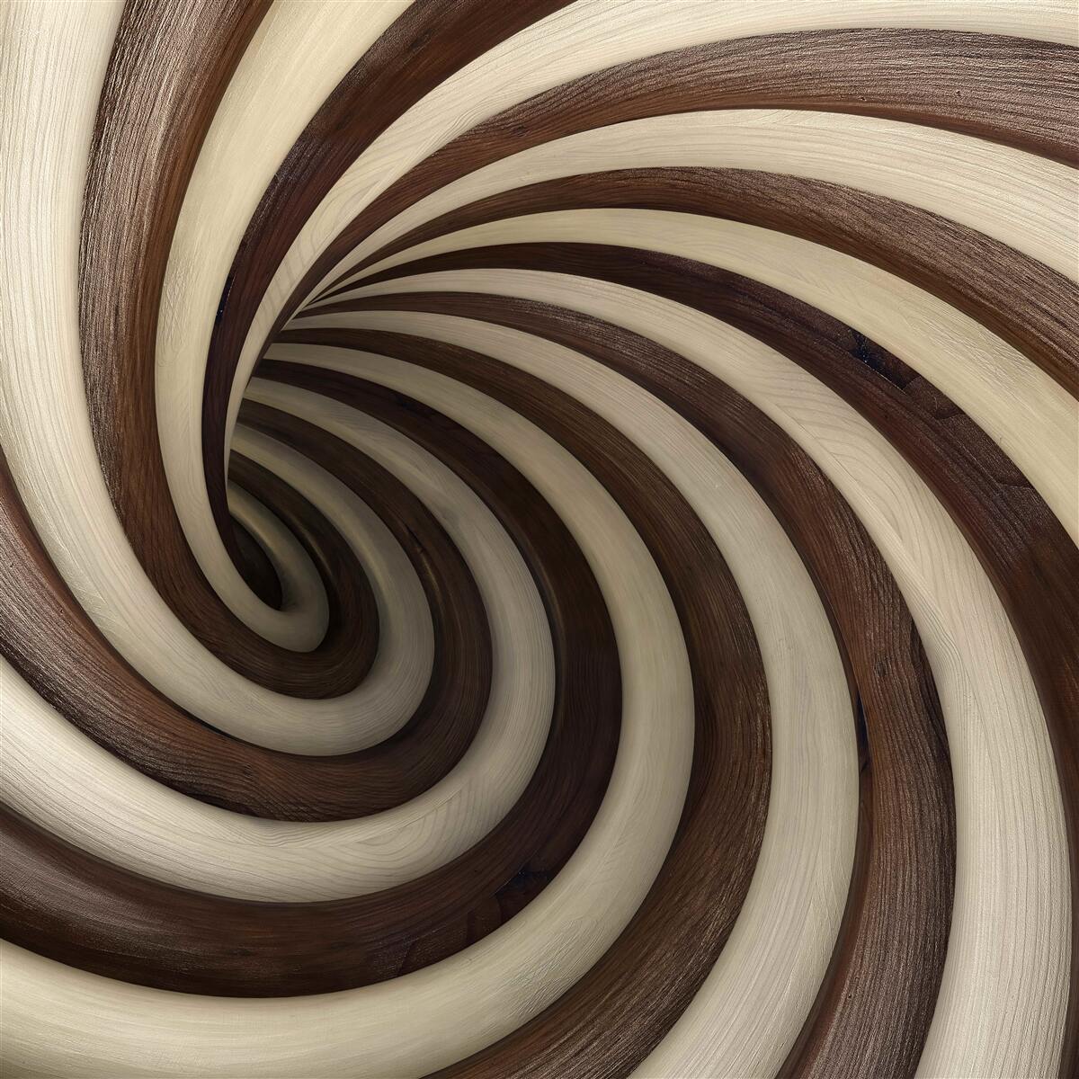 Fototapeta spiralny tunel wykonany z czekolady