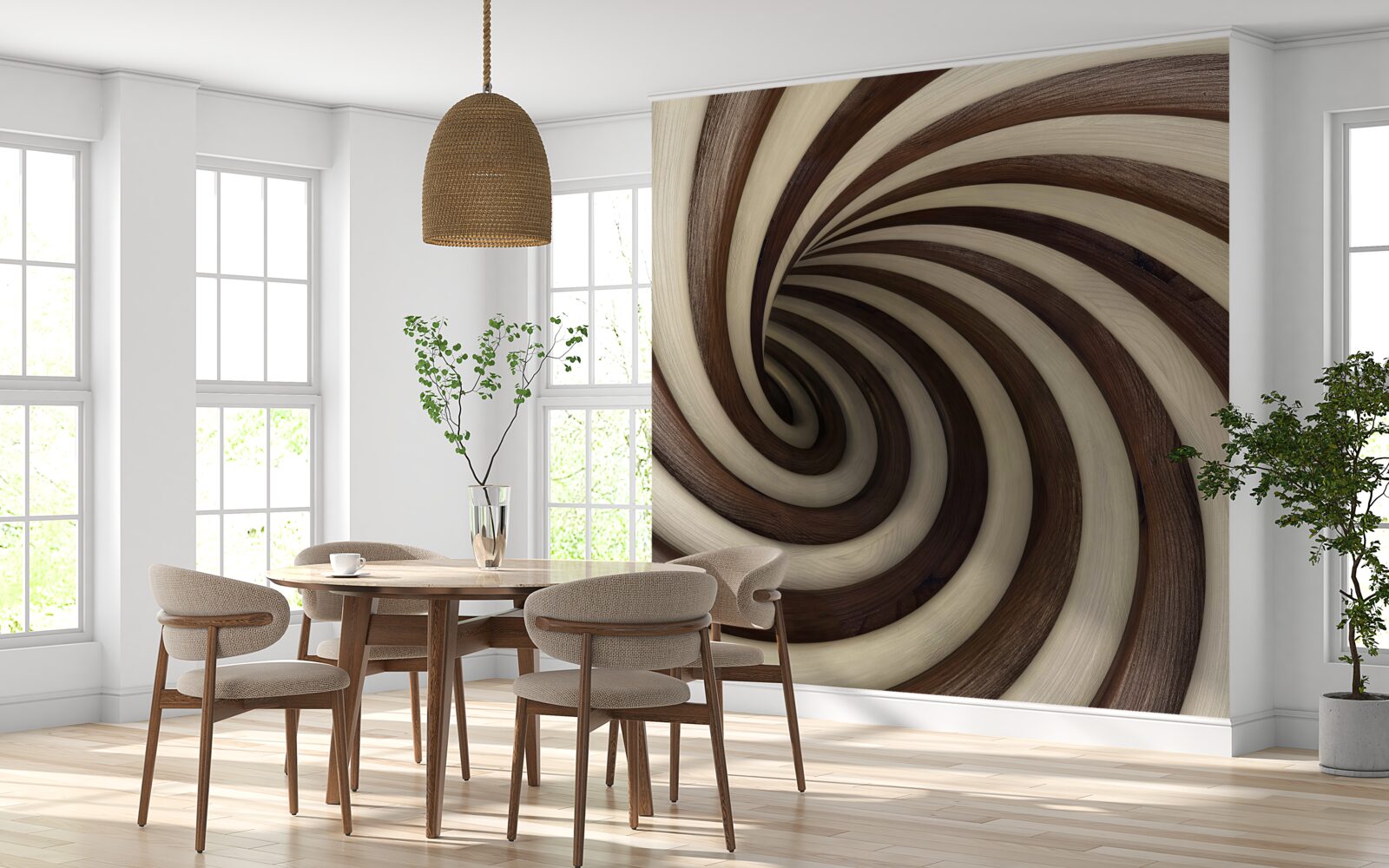 Fototapeta spiralny tunel wykonany z czekolady