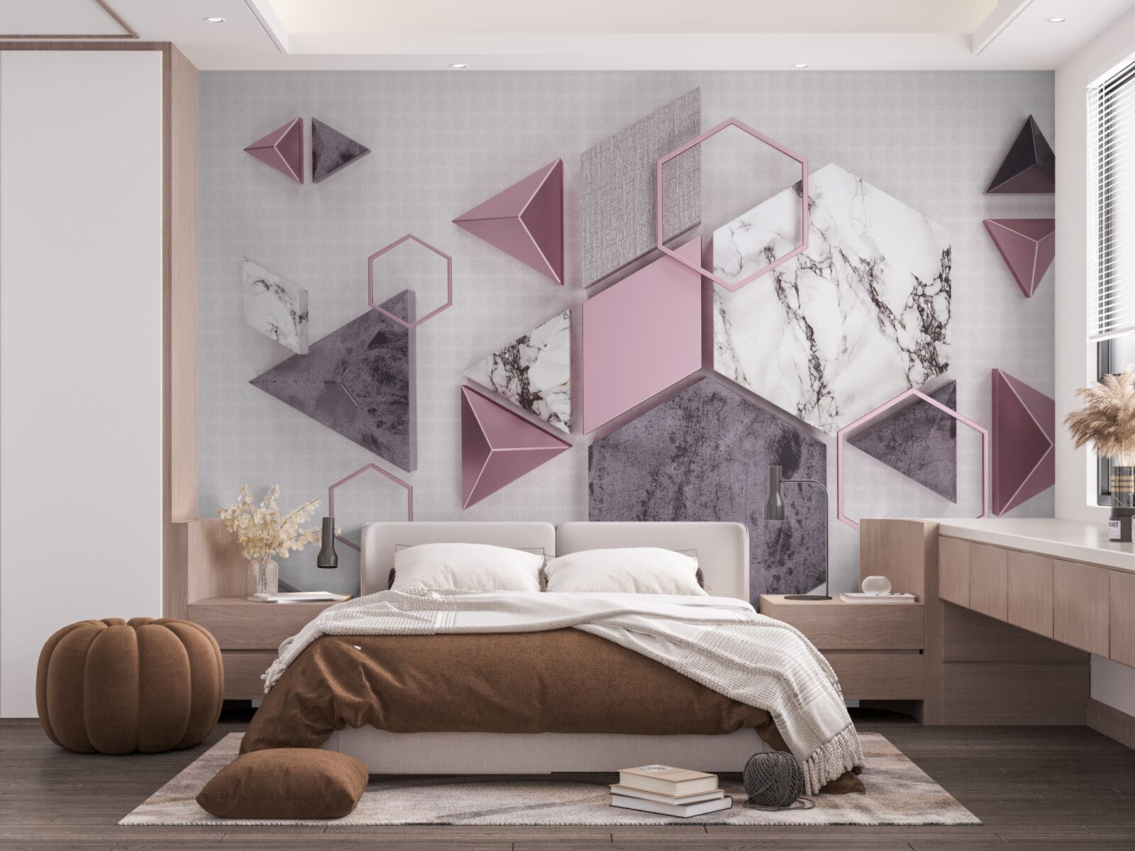 Fototapeta marmurowe obrazy geometryczne