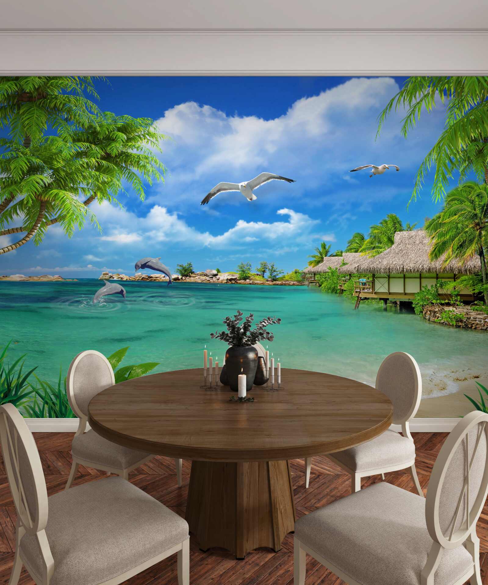 Fototapeta letni bungalow na plaży
