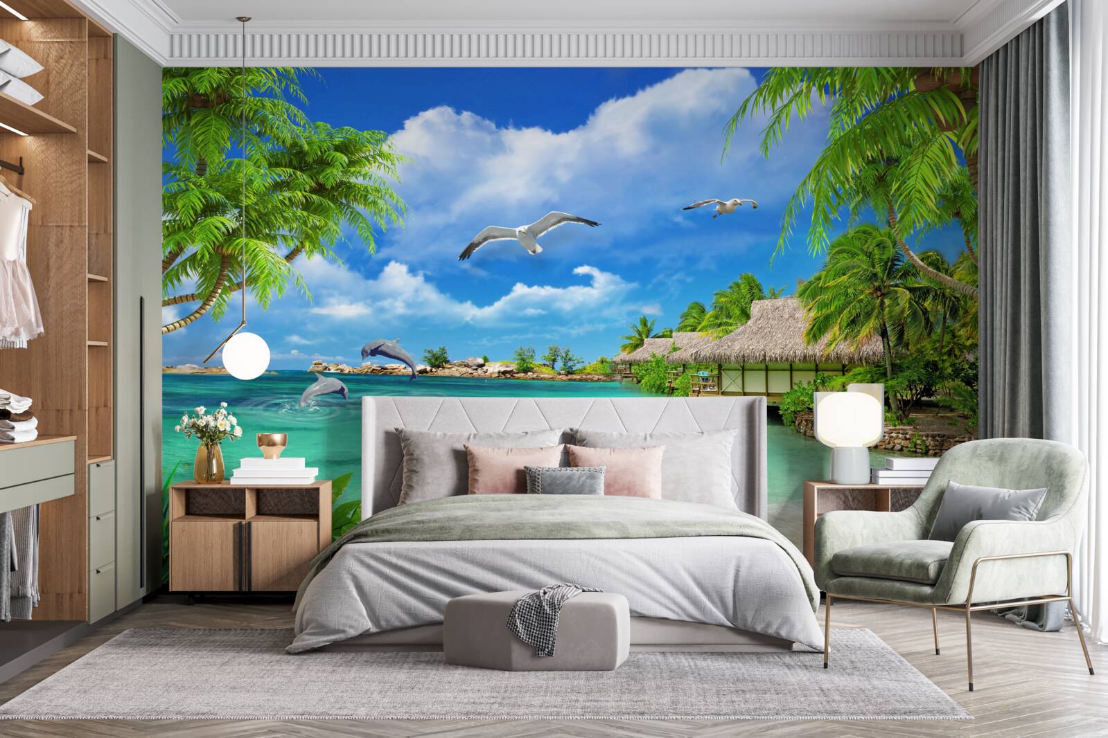 Fototapeta letni bungalow na plaży