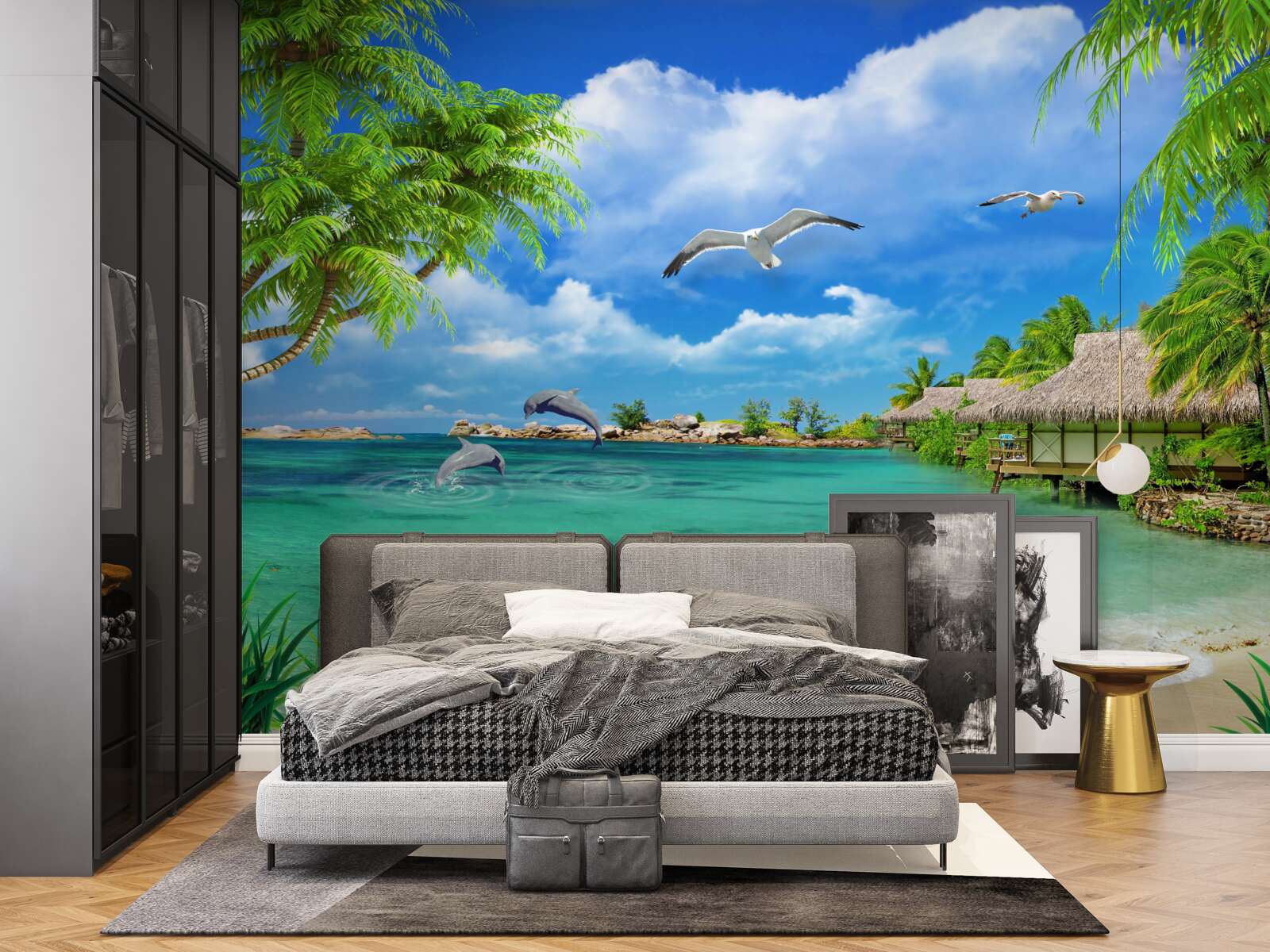 Fototapeta letni bungalow na plaży