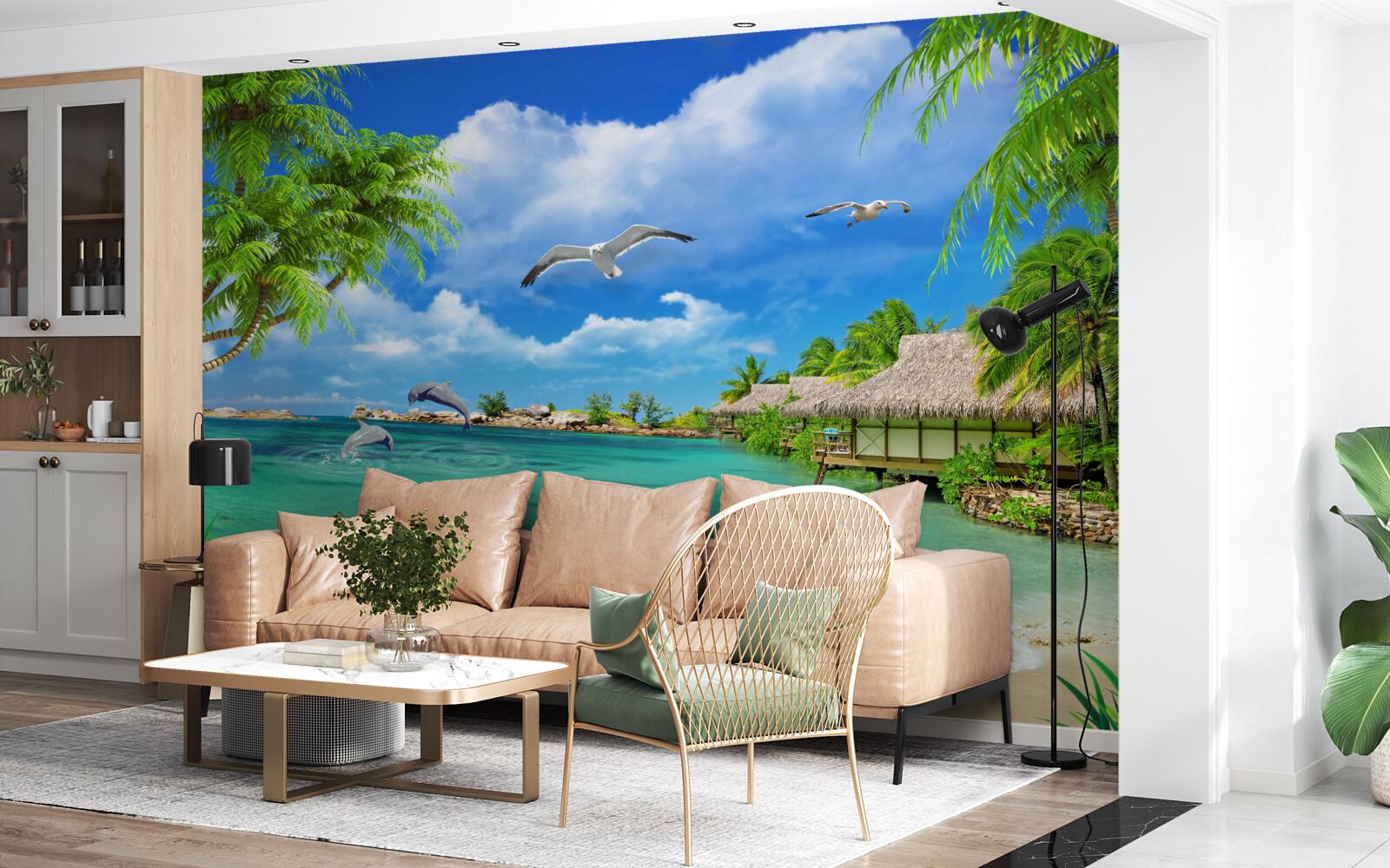 Fototapeta letni bungalow na plaży