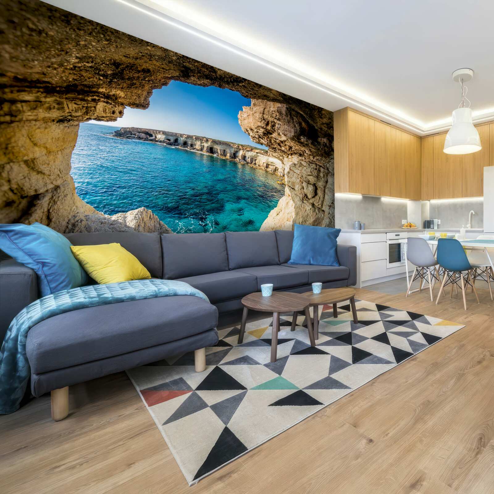 Fototapeta panorama oceanu ze szczytu klifu