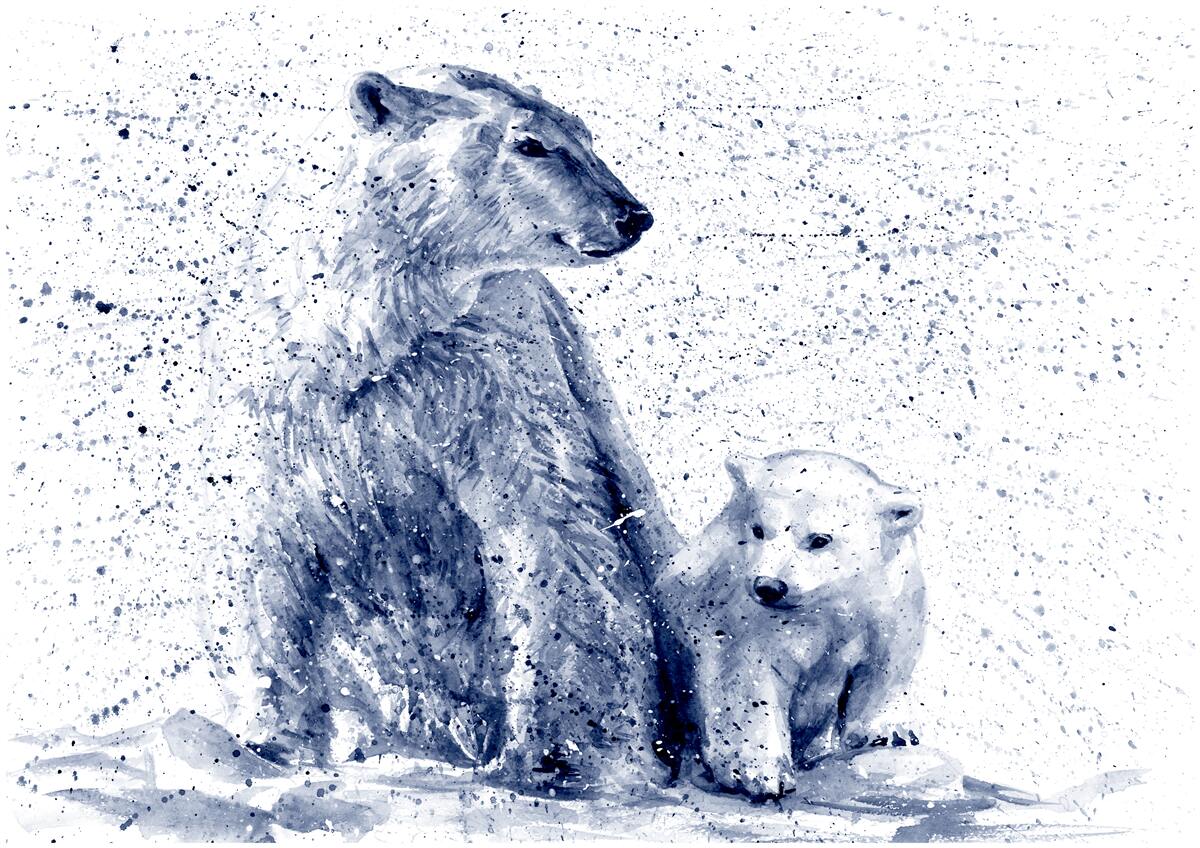 Fototapeta niedźwiedzie polarne: matka i dziecko