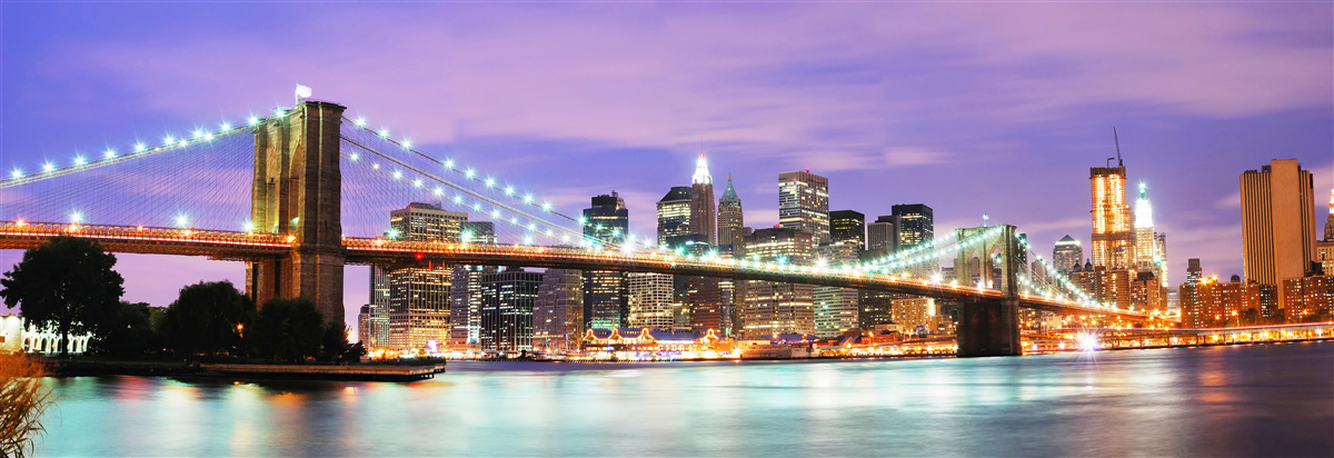 Fototapeta widok na manhattan nocą