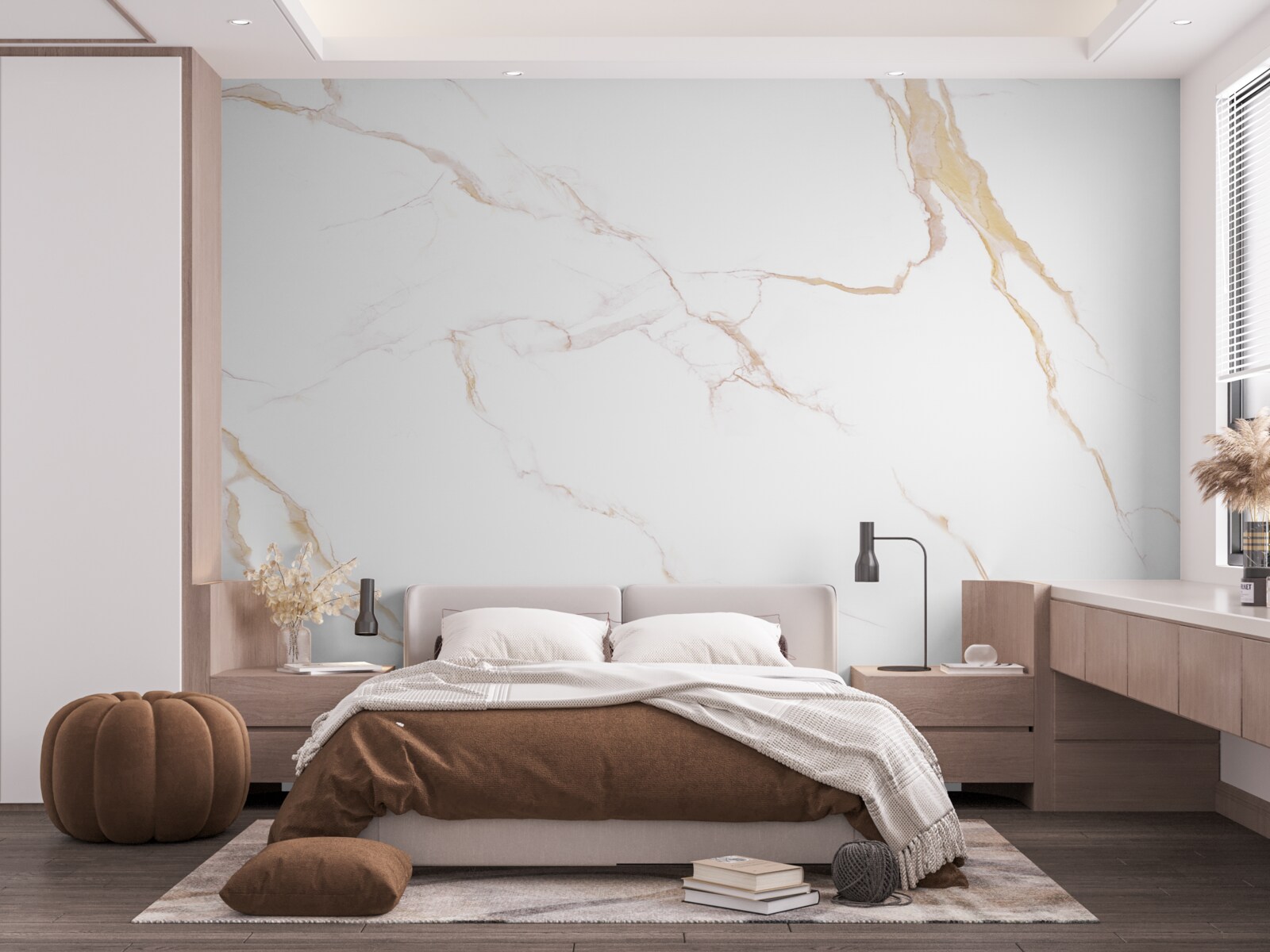 Fototapeta jasnobrązowe płytki porcelanowe