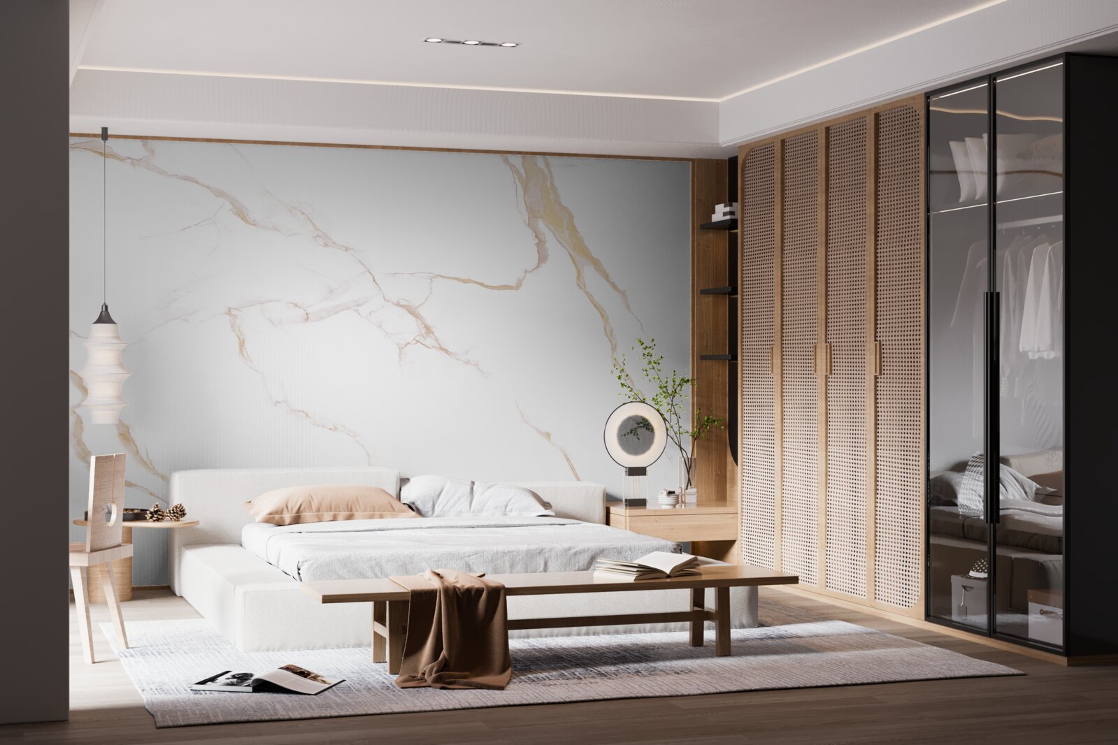Fototapeta jasnobrązowe płytki porcelanowe