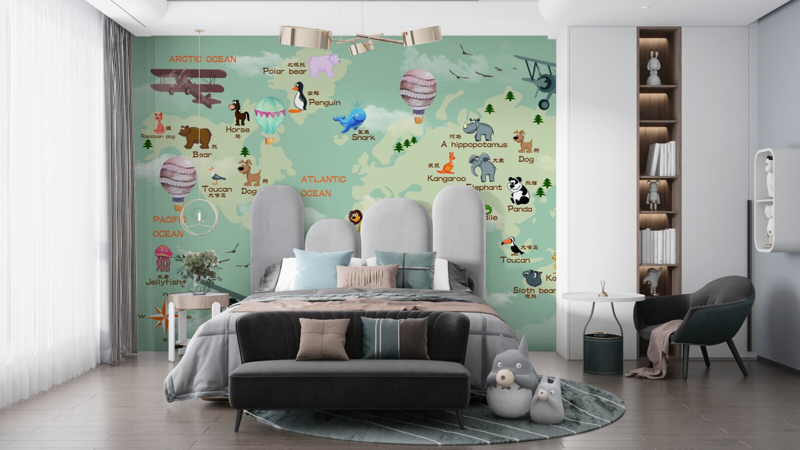 Fototapeta mapa świata dla dzieci
