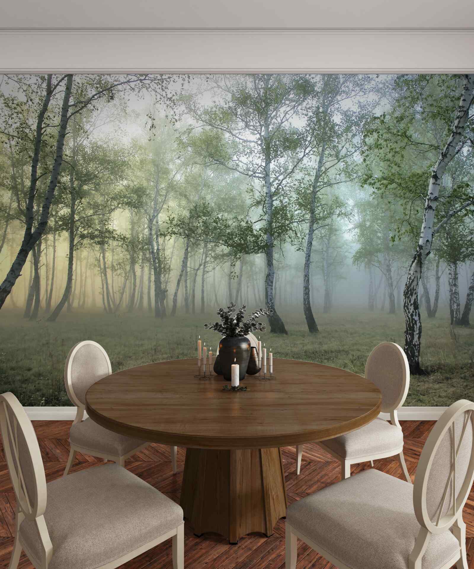 Fototapeta zielony kolor, naturalne elementy i naturalna ulga