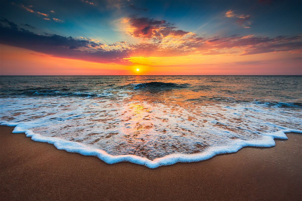 Fototapeta zachód słońca nad oceanem