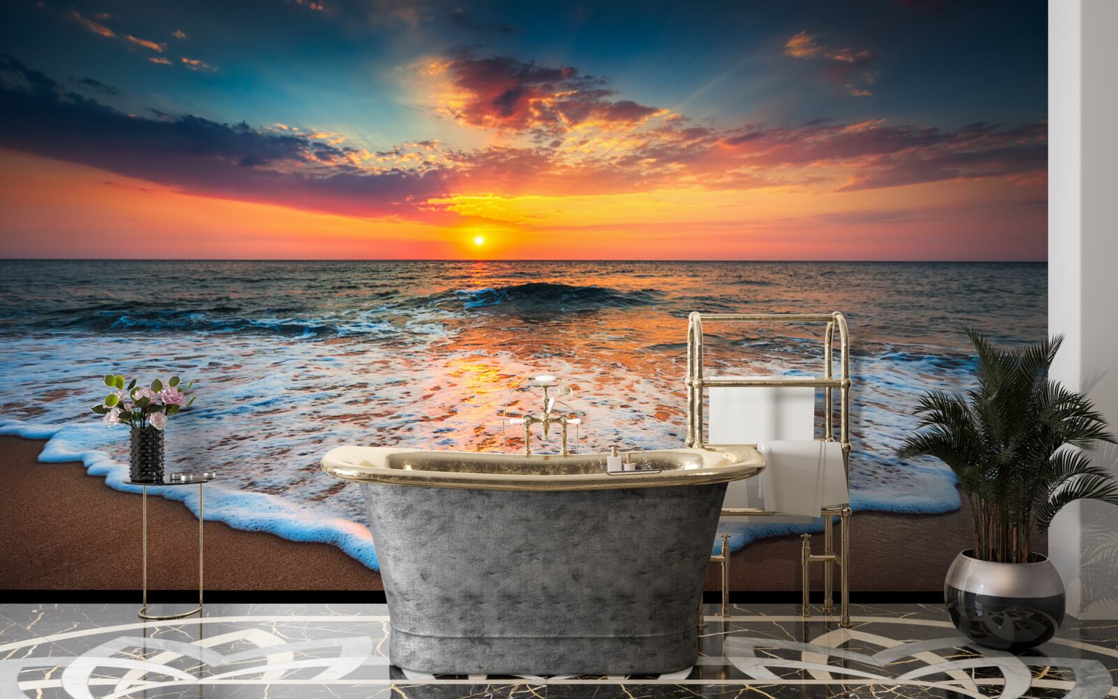 Fototapeta zachód słońca nad oceanem