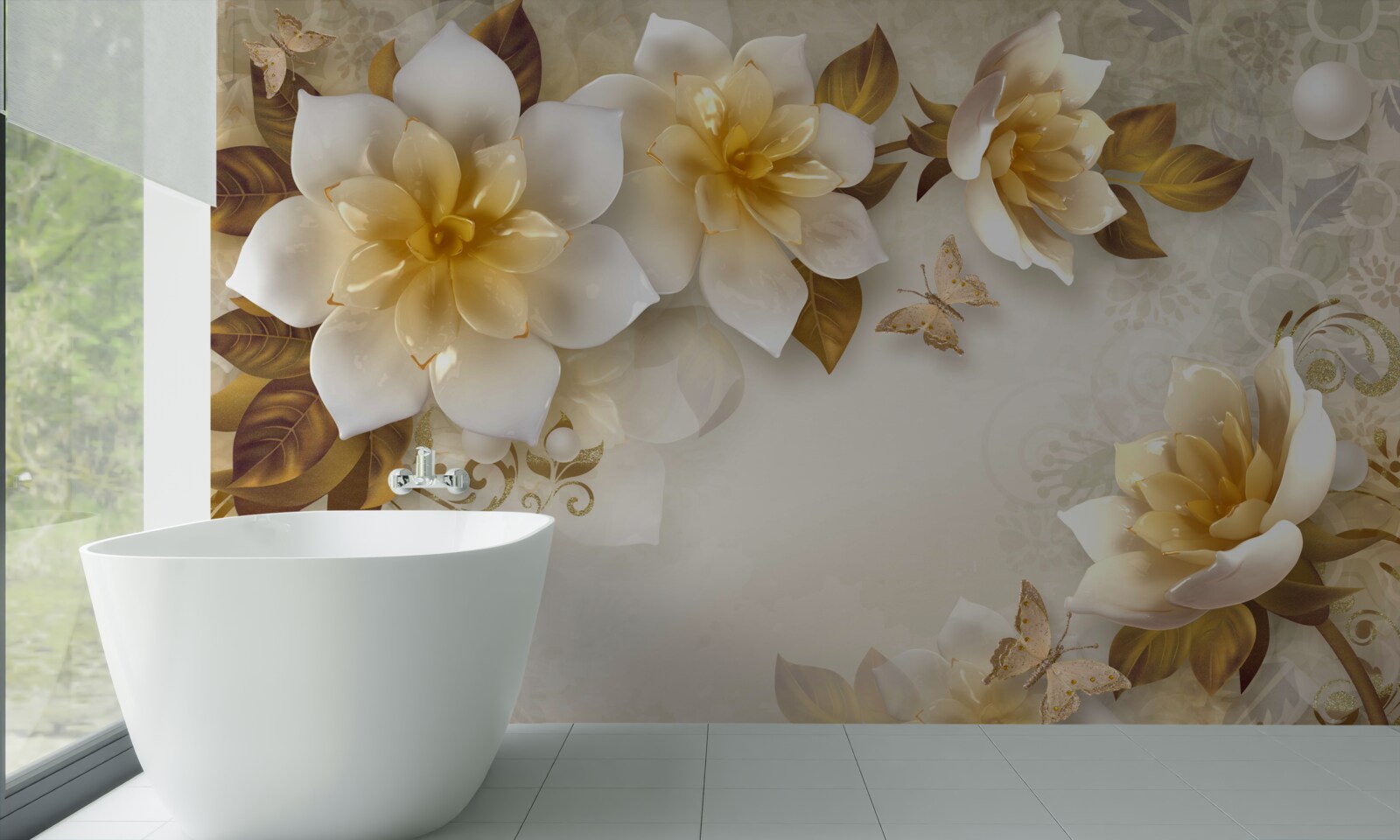 Fototapeta kwiaty porcelanowe