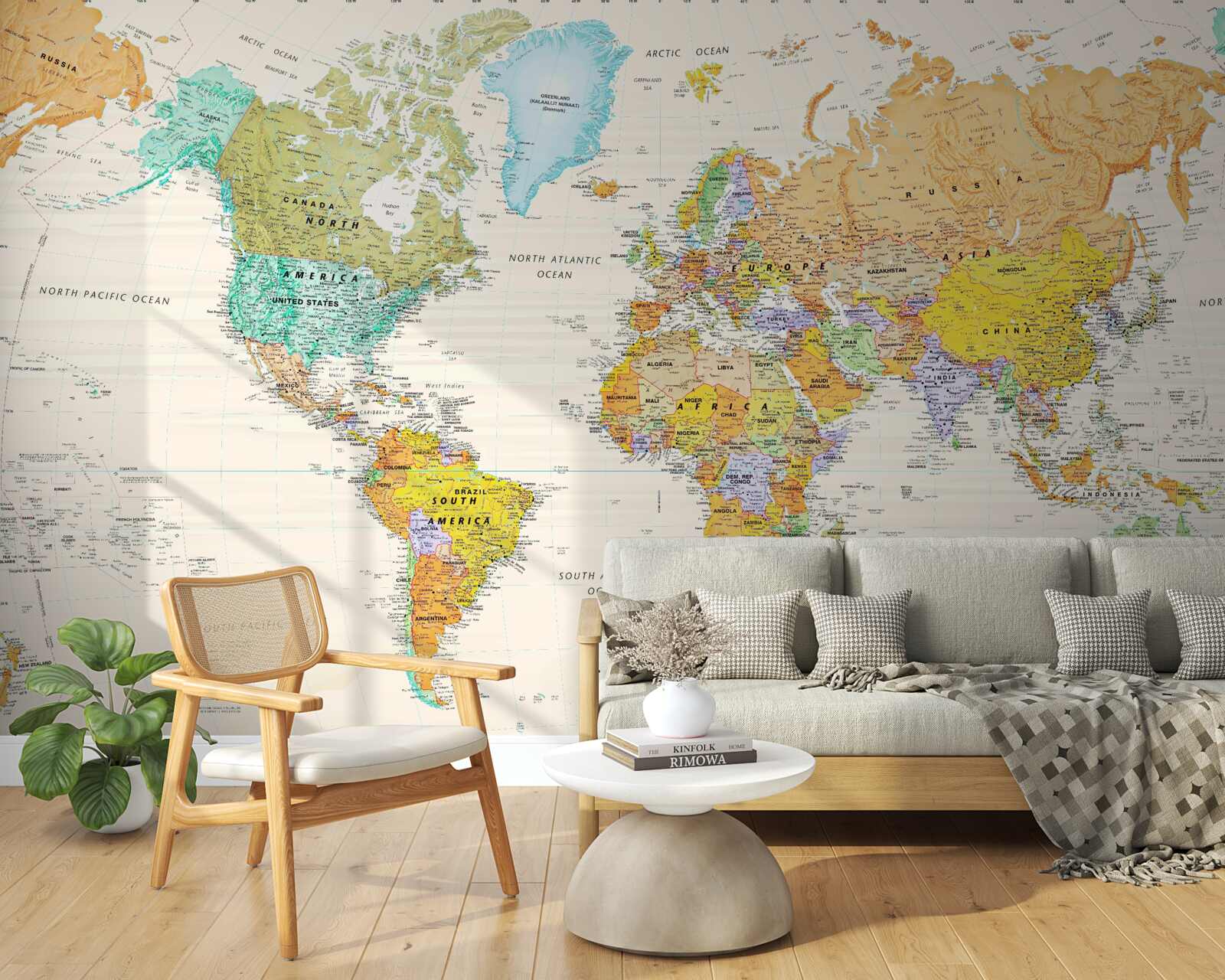 Fototapeta mapa świata na jasnym tle