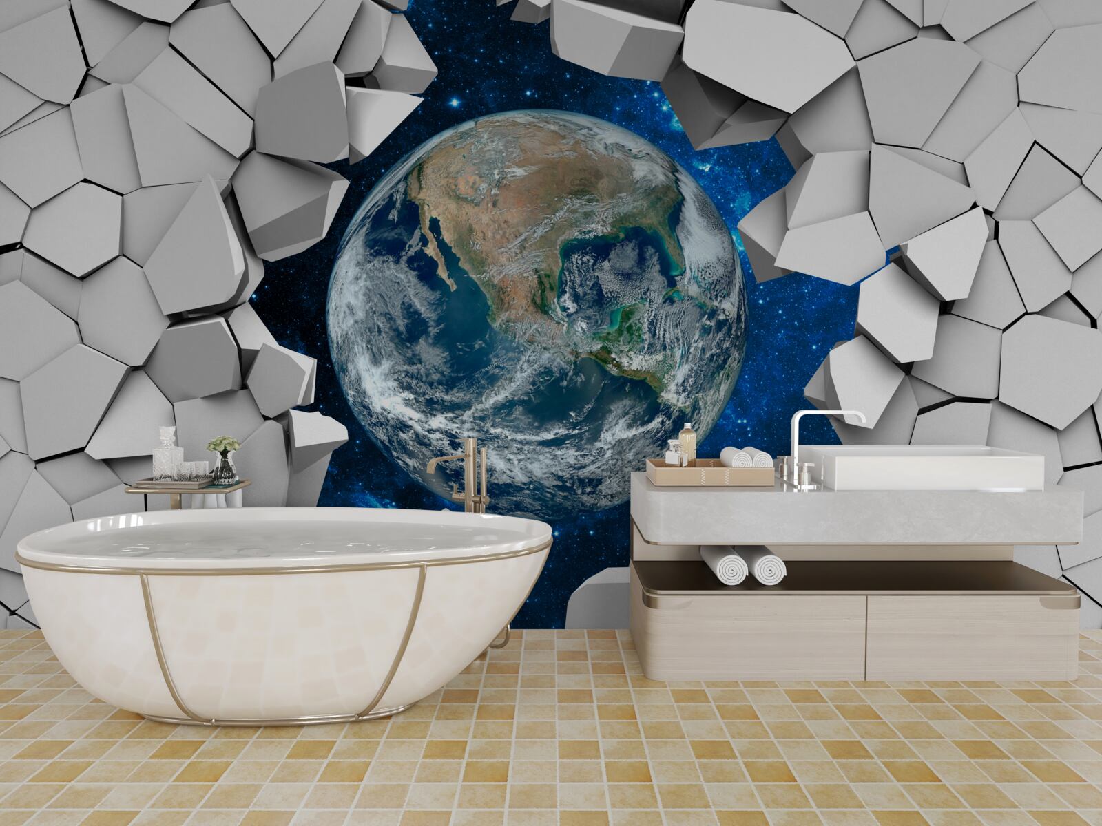 Fototapeta ziemia jest trzecią planetą