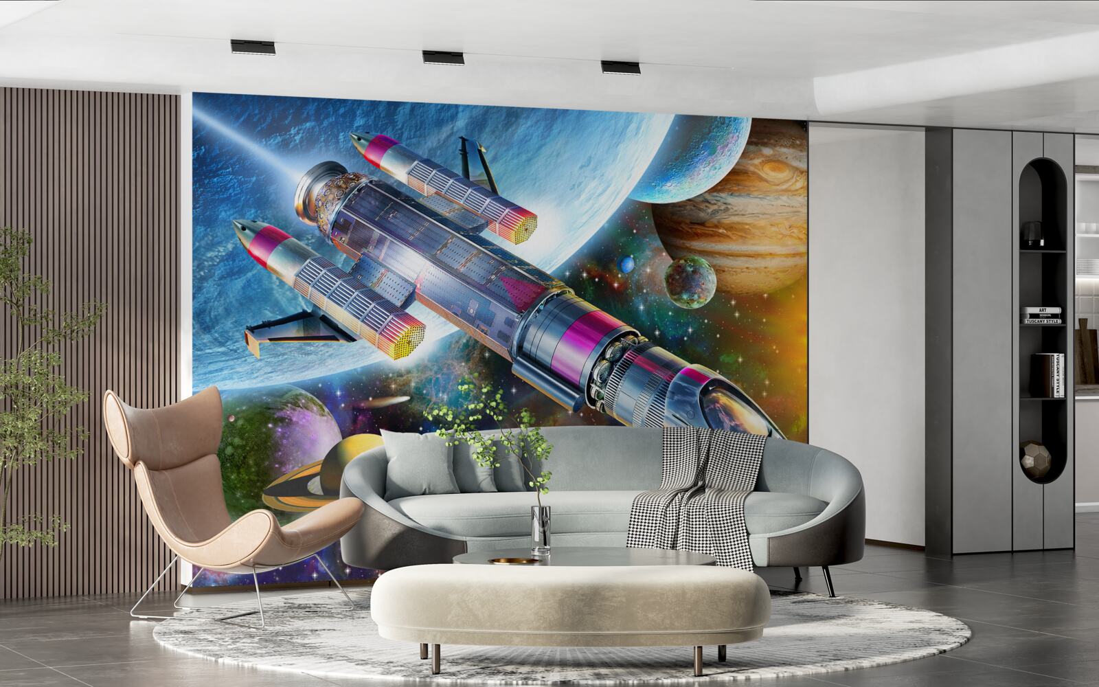 Fototapeta Środowisko kosmiczne, wszechświat i satelita