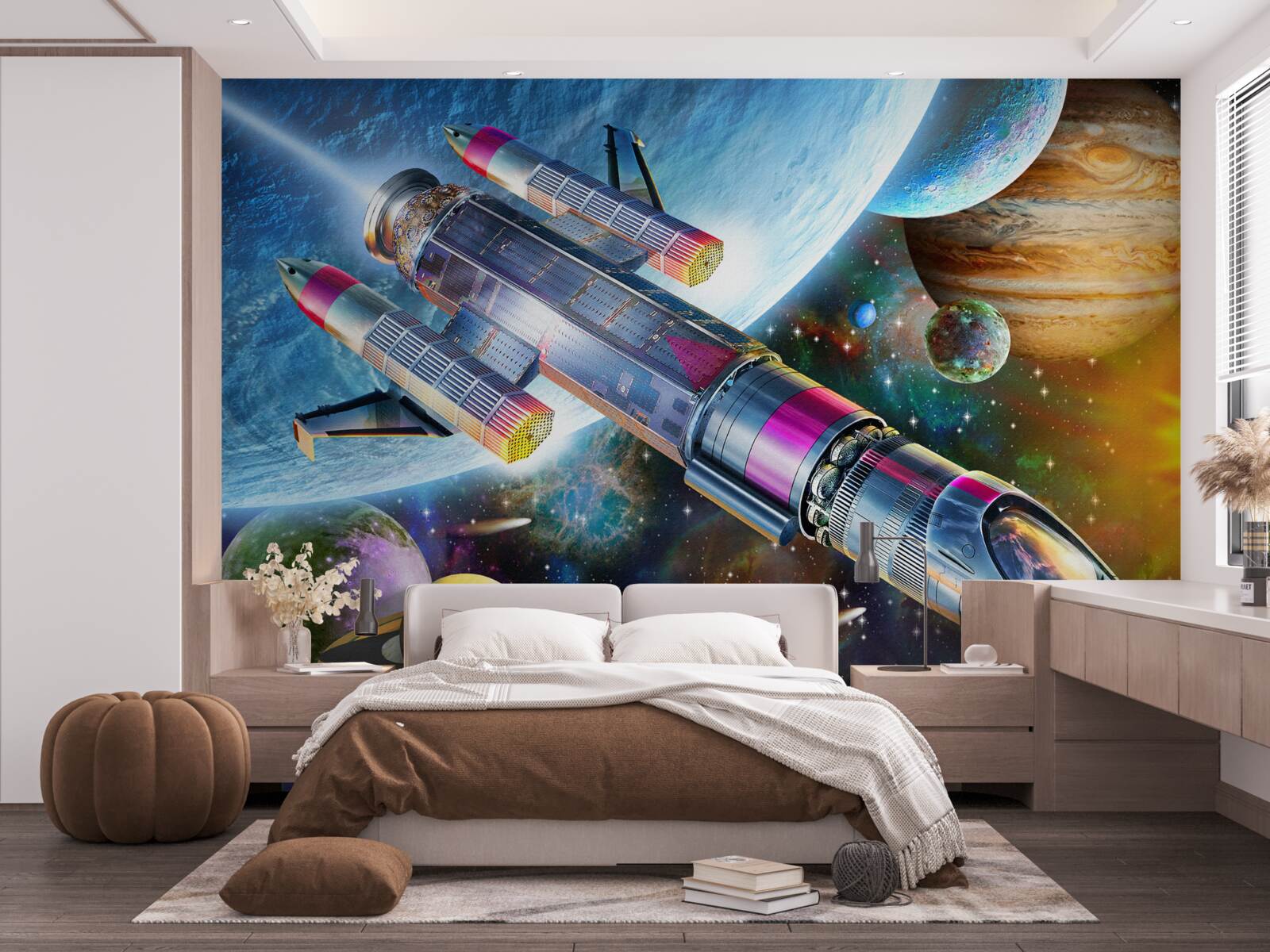 Fototapeta Środowisko kosmiczne, wszechświat i satelita