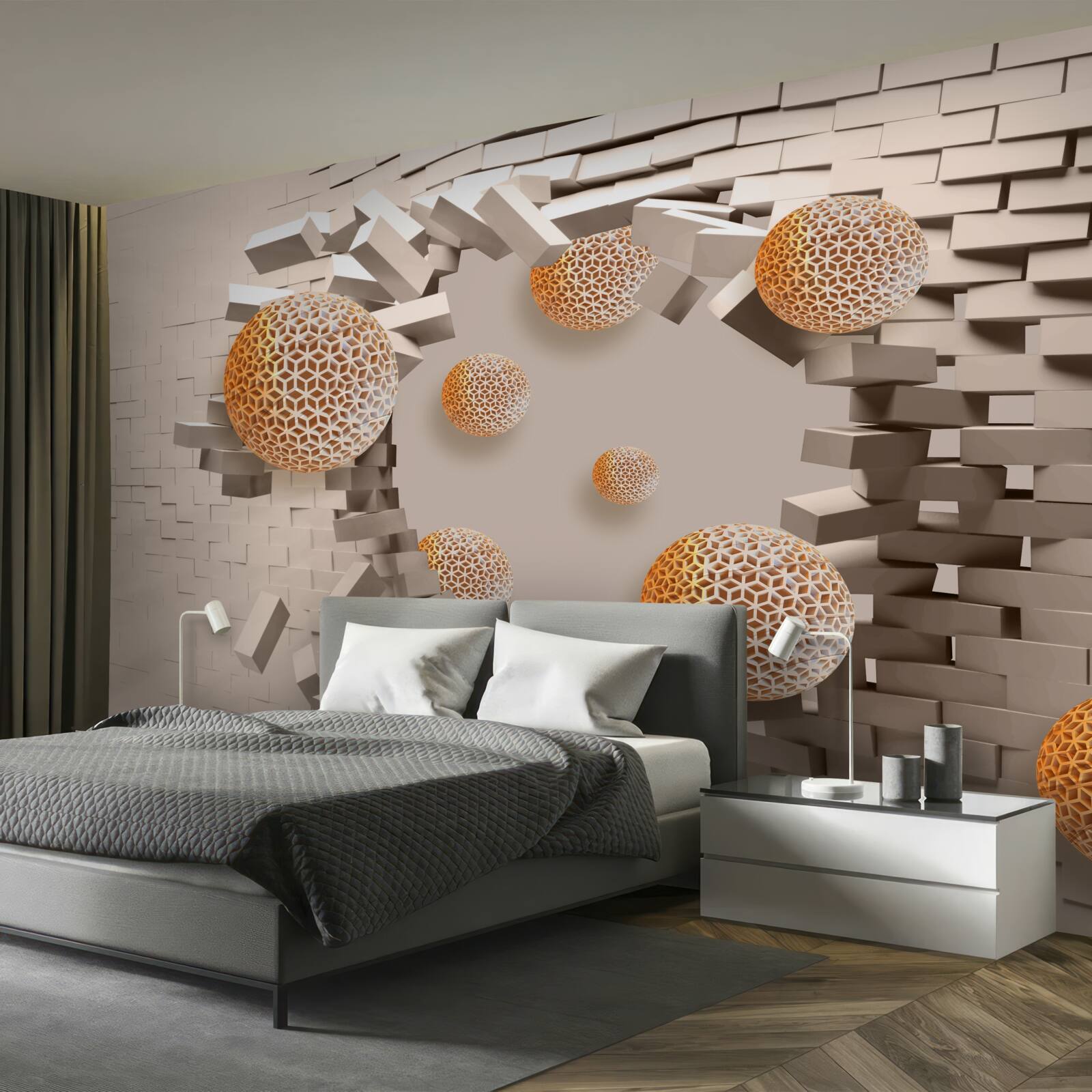 Fototapeta kule 3d i partycja