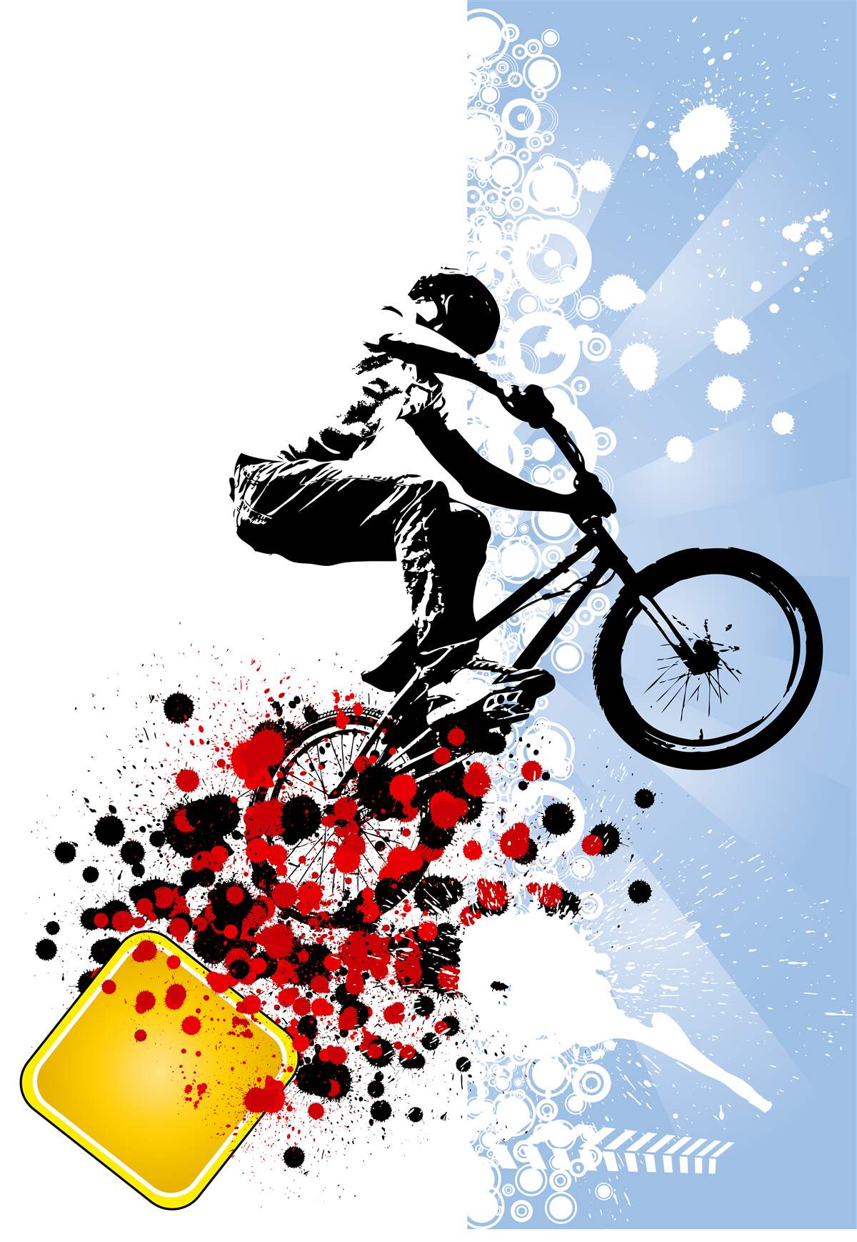 Fototapeta kolarz bmx w momencie skoku