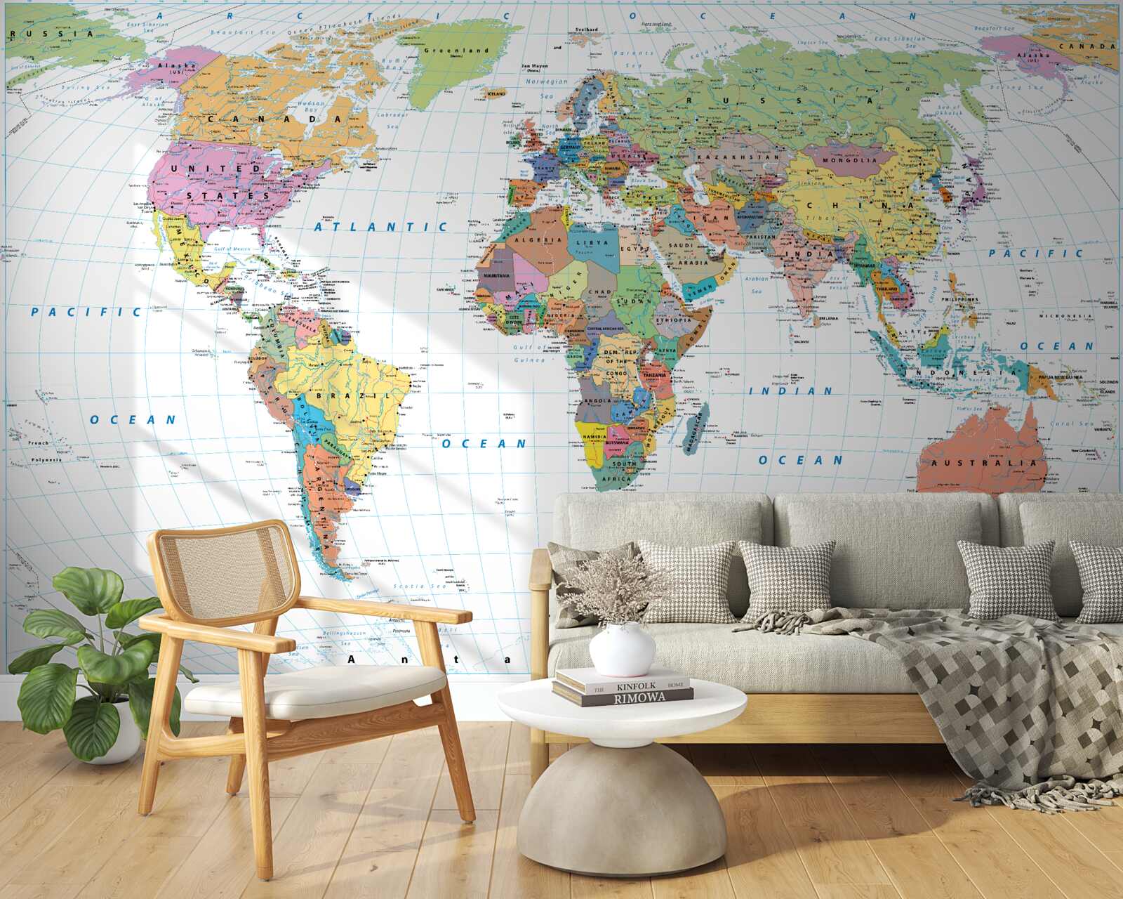Fototapeta mapa świata z geopolitycznego punktu widzenia