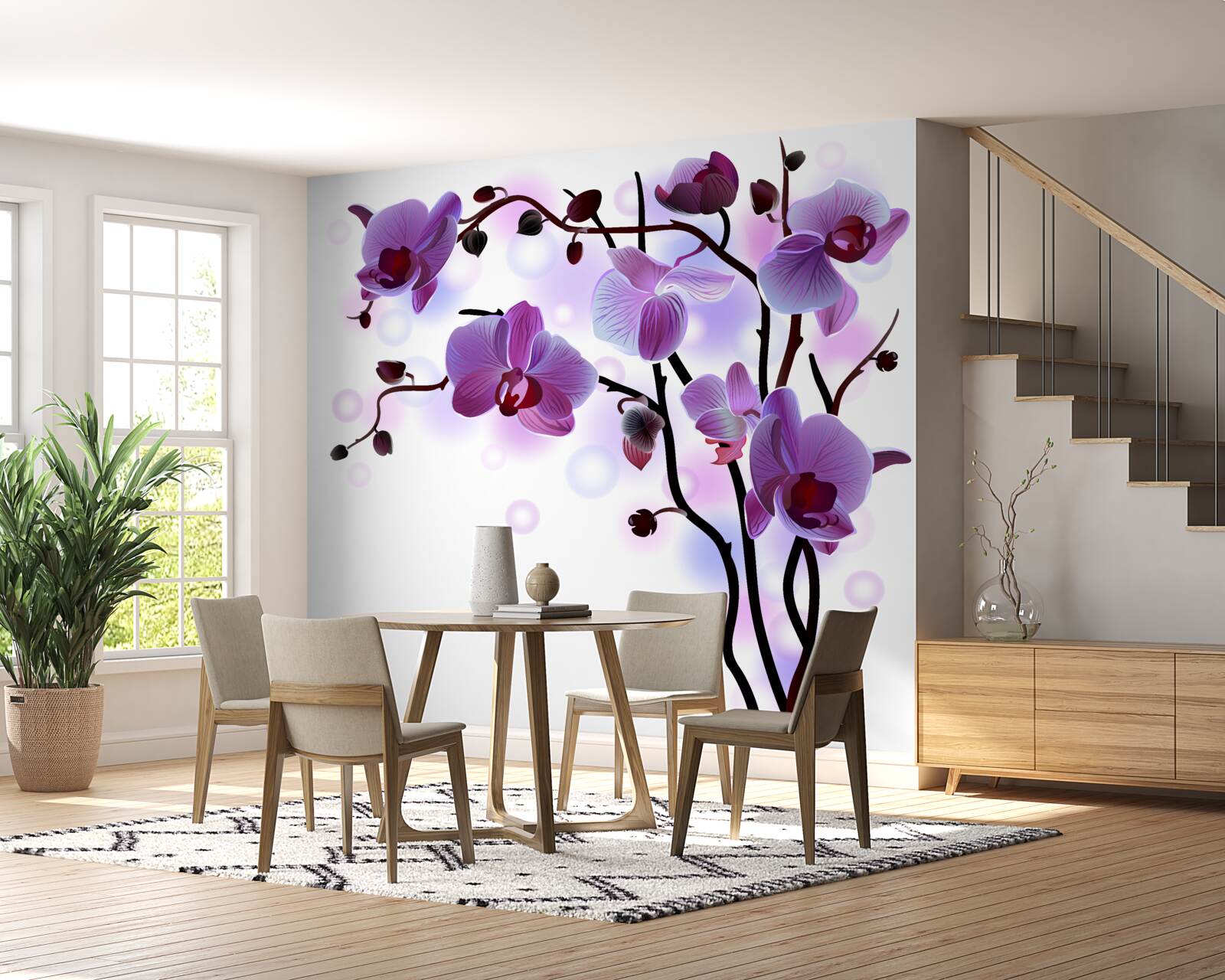 Fototapeta fioletowe gałęzie orchidei