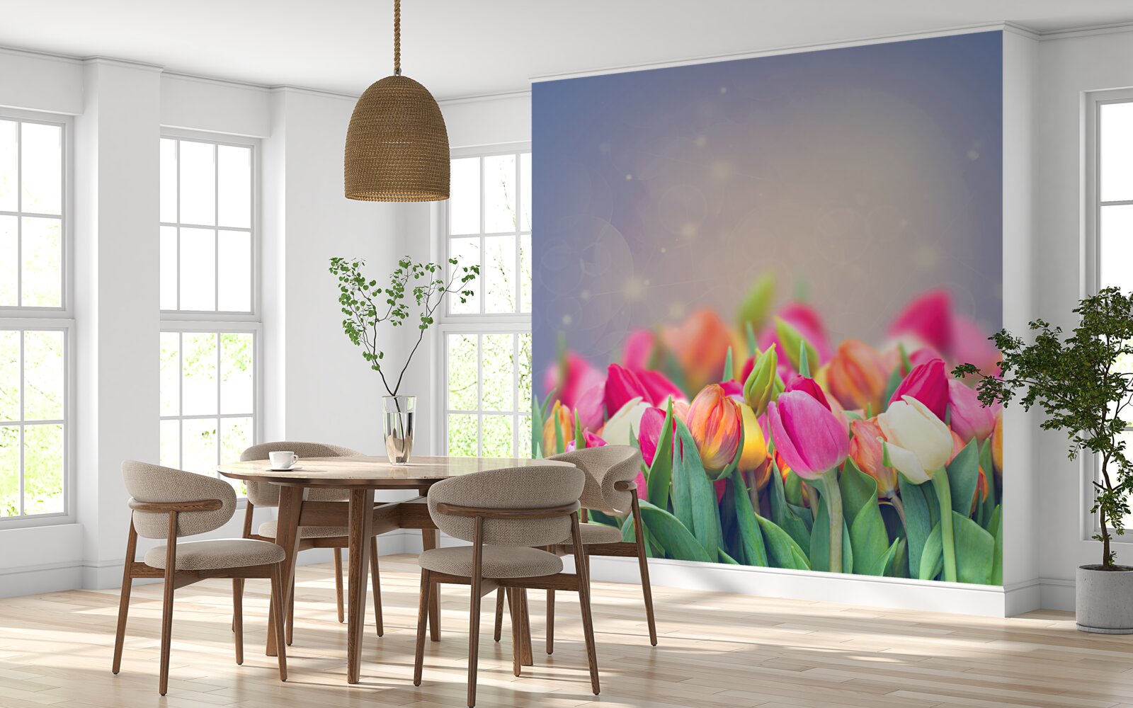 Fototapeta tulipany zasypiające w nocy