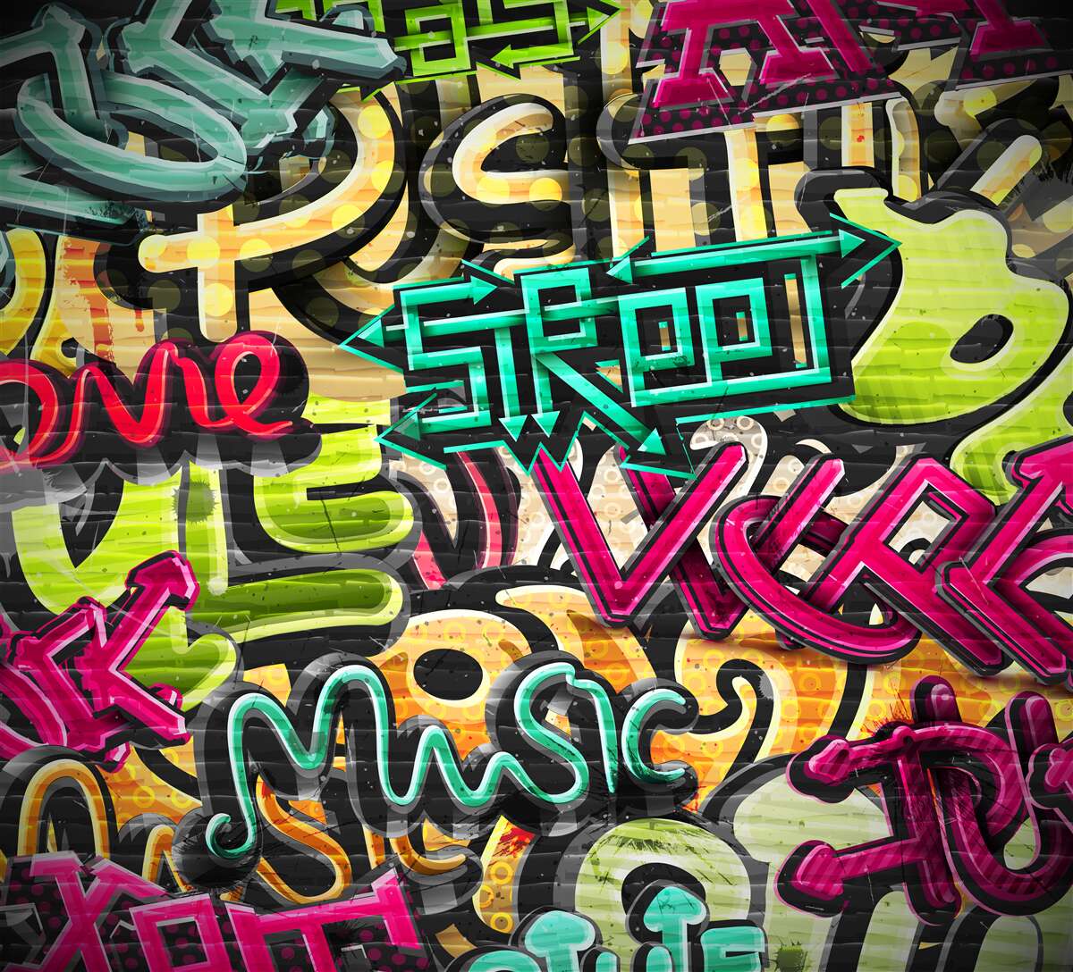 Fototapeta napis w stylu graffiti
