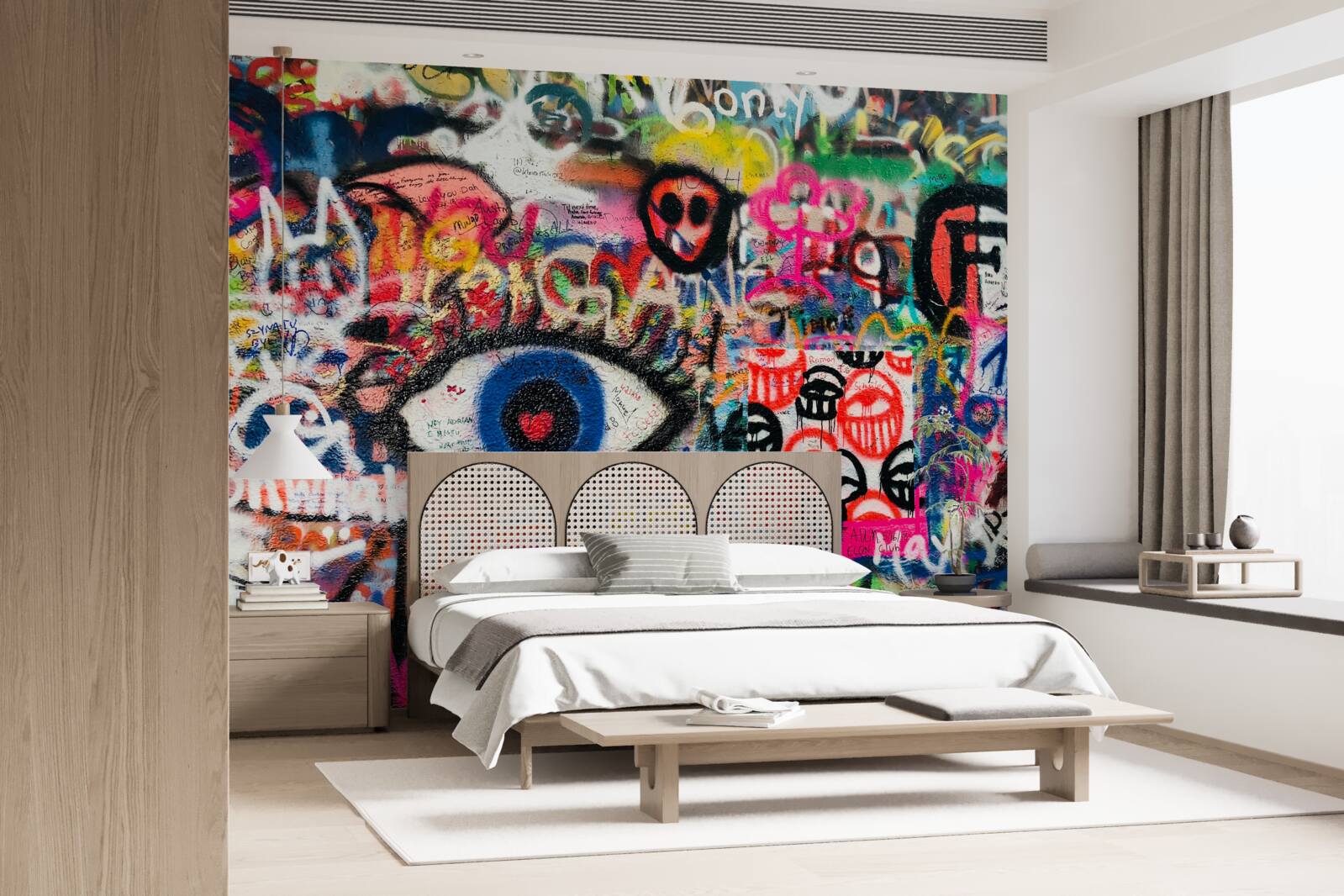 Fototapeta tęczowe kompozycje graffiti