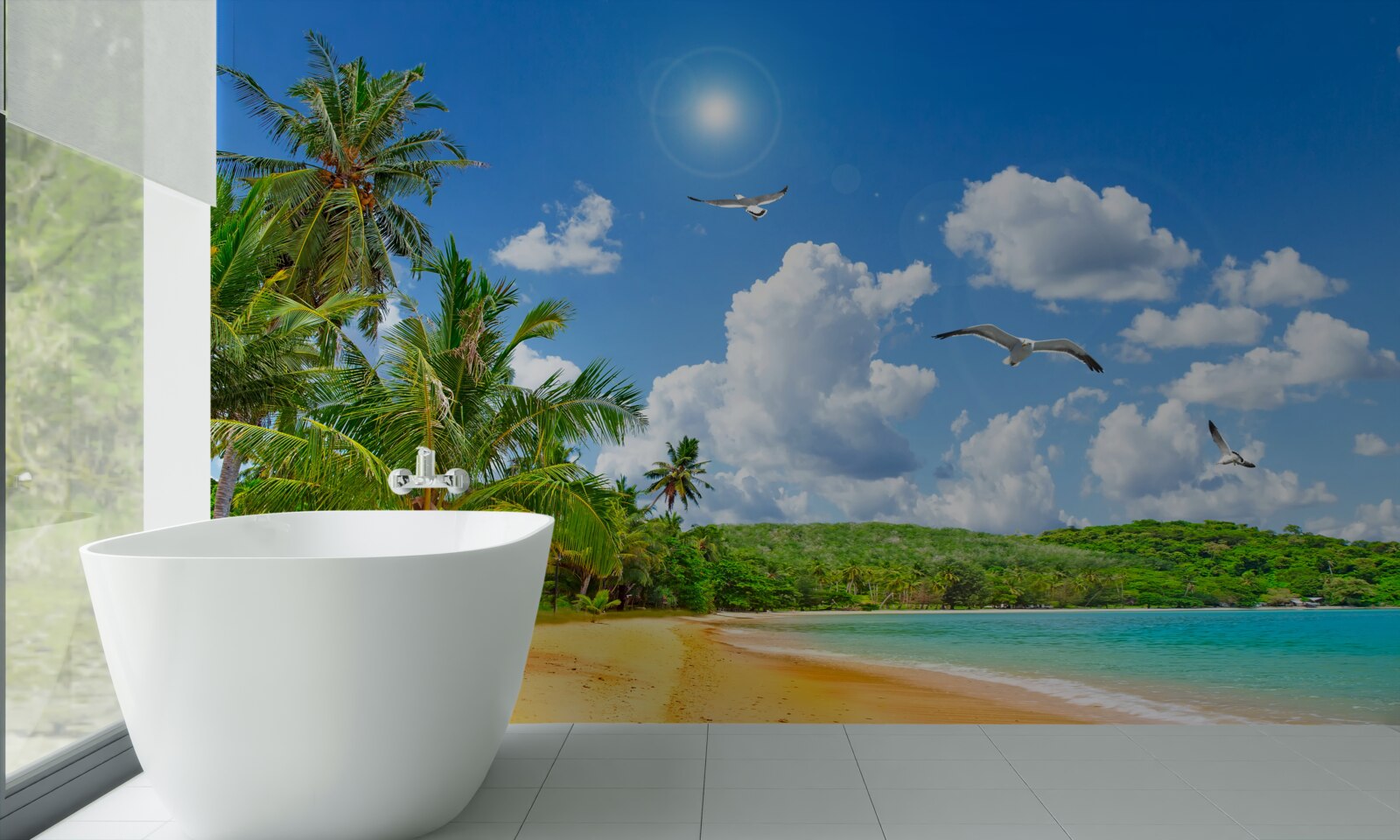 Fototapeta tropikalna plaża nad morzem, jak raj