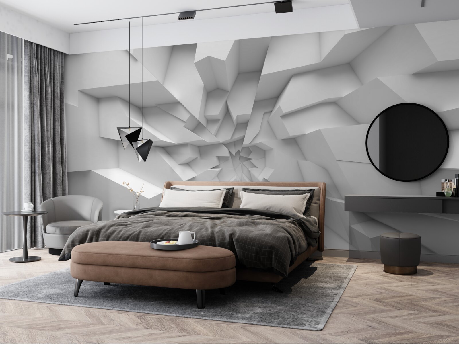 Fototapeta abstrakcyjne kształty 3d