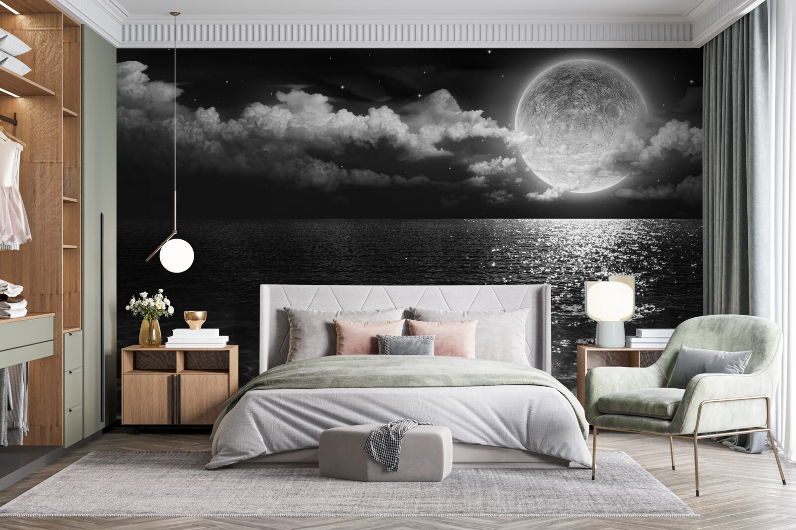 Fototapeta spokojny brzeg w nocy