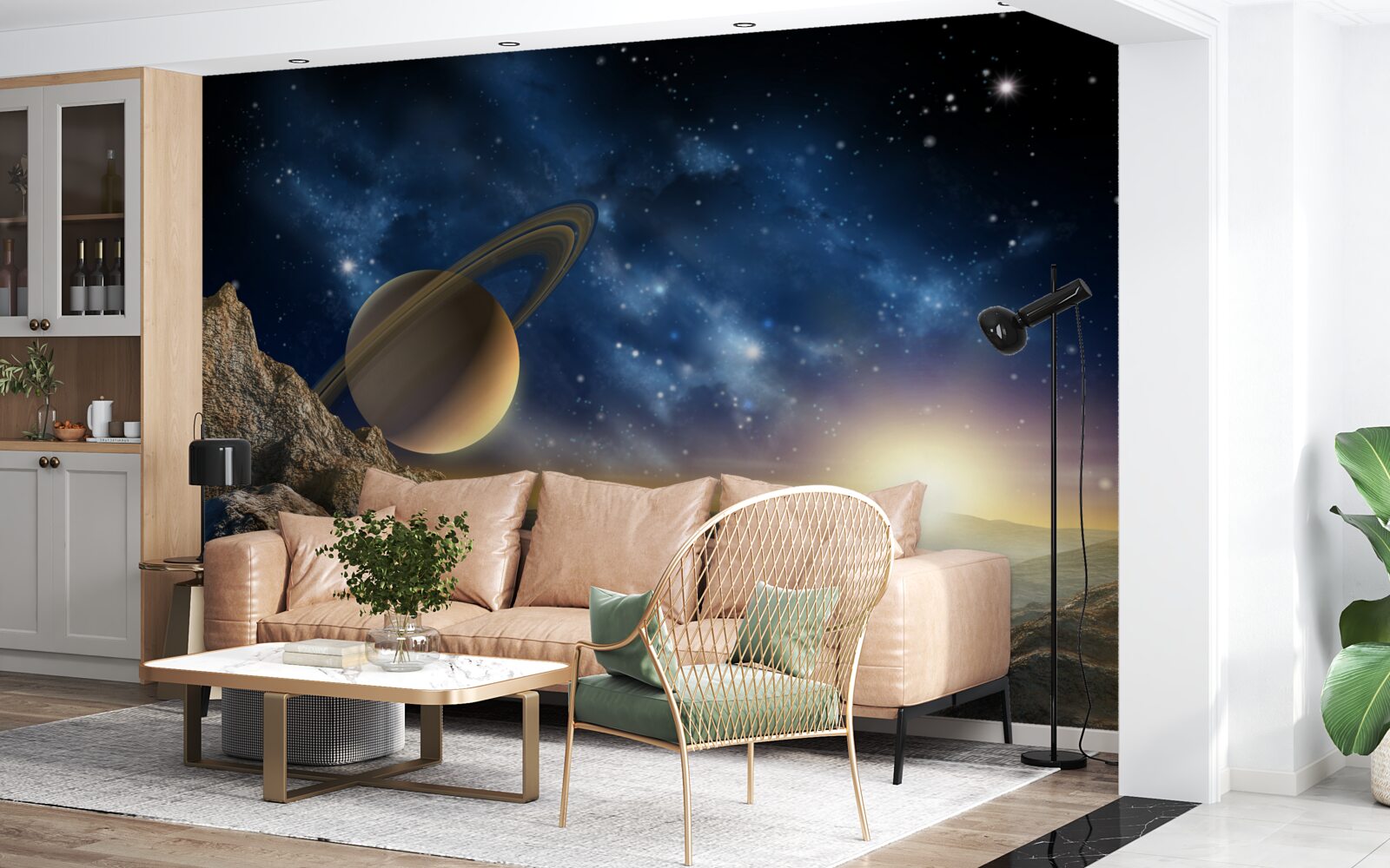 Fototapeta abstrakcja z motywem planetarnym