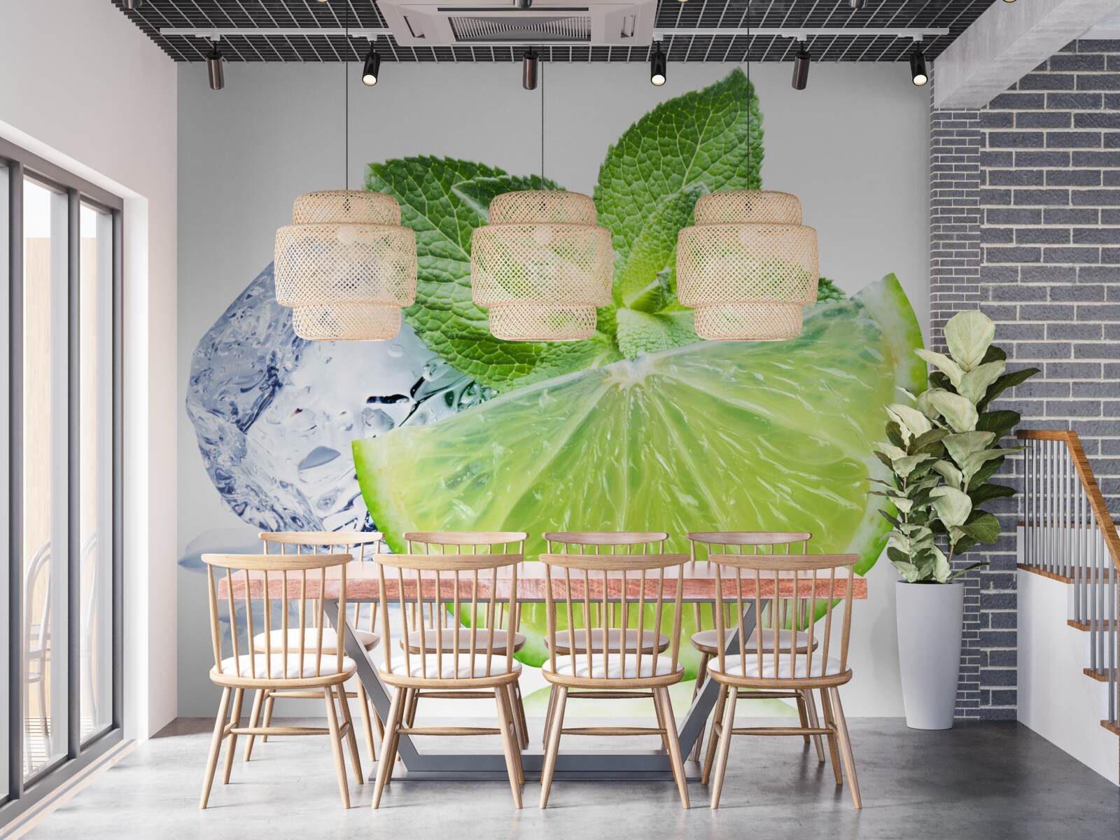 Fototapeta koktajl z limonki i mięty